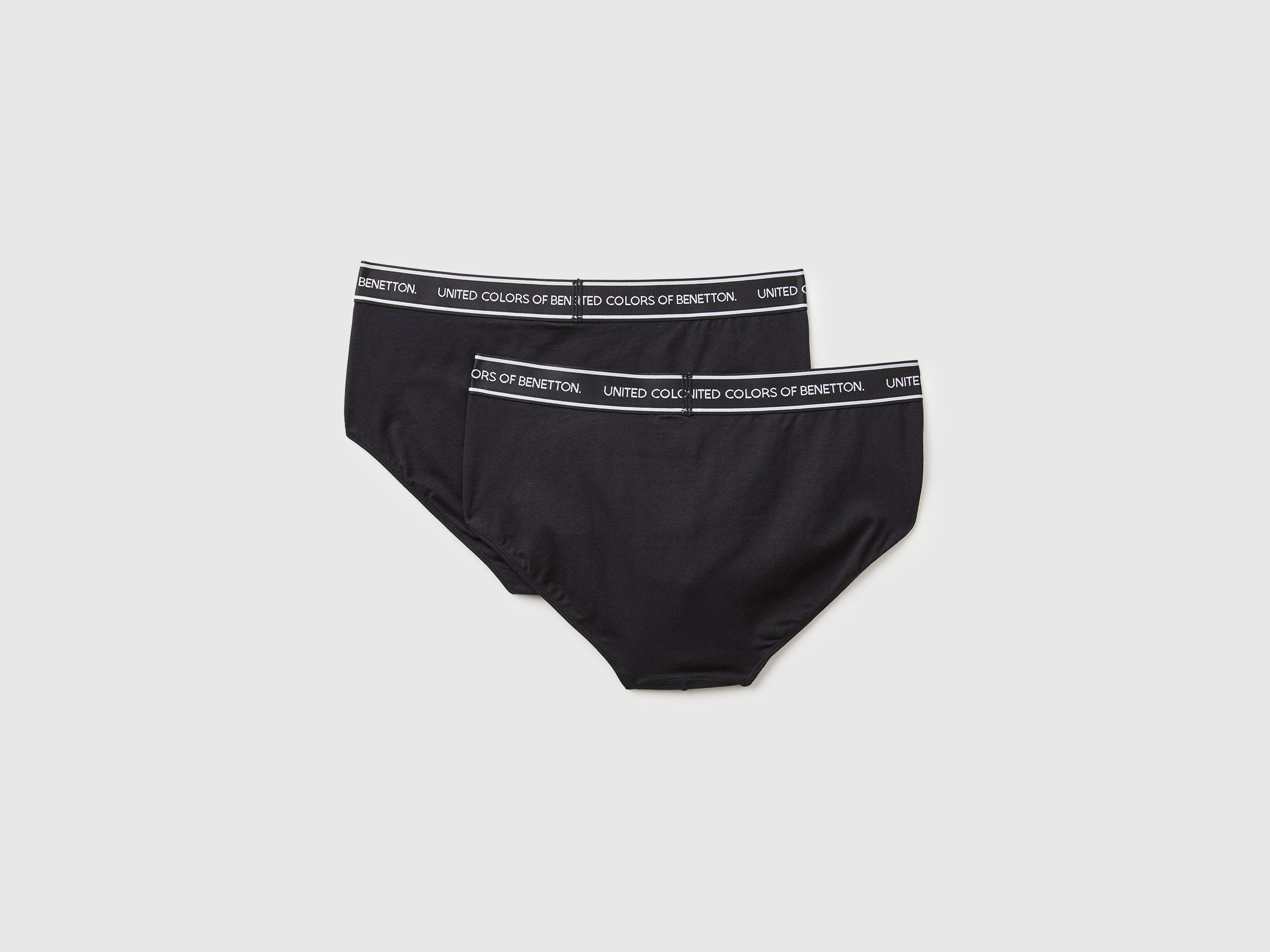 United Colors of Benetton Slip Cotone Nero Set 2pz M