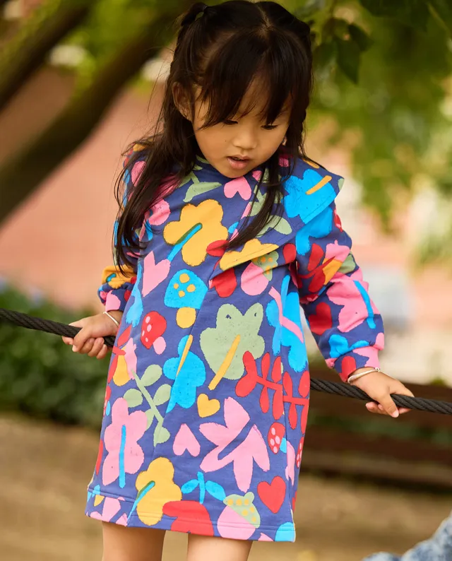 TucTuc Vestiti vestito bambina multicolor felpa floreale
