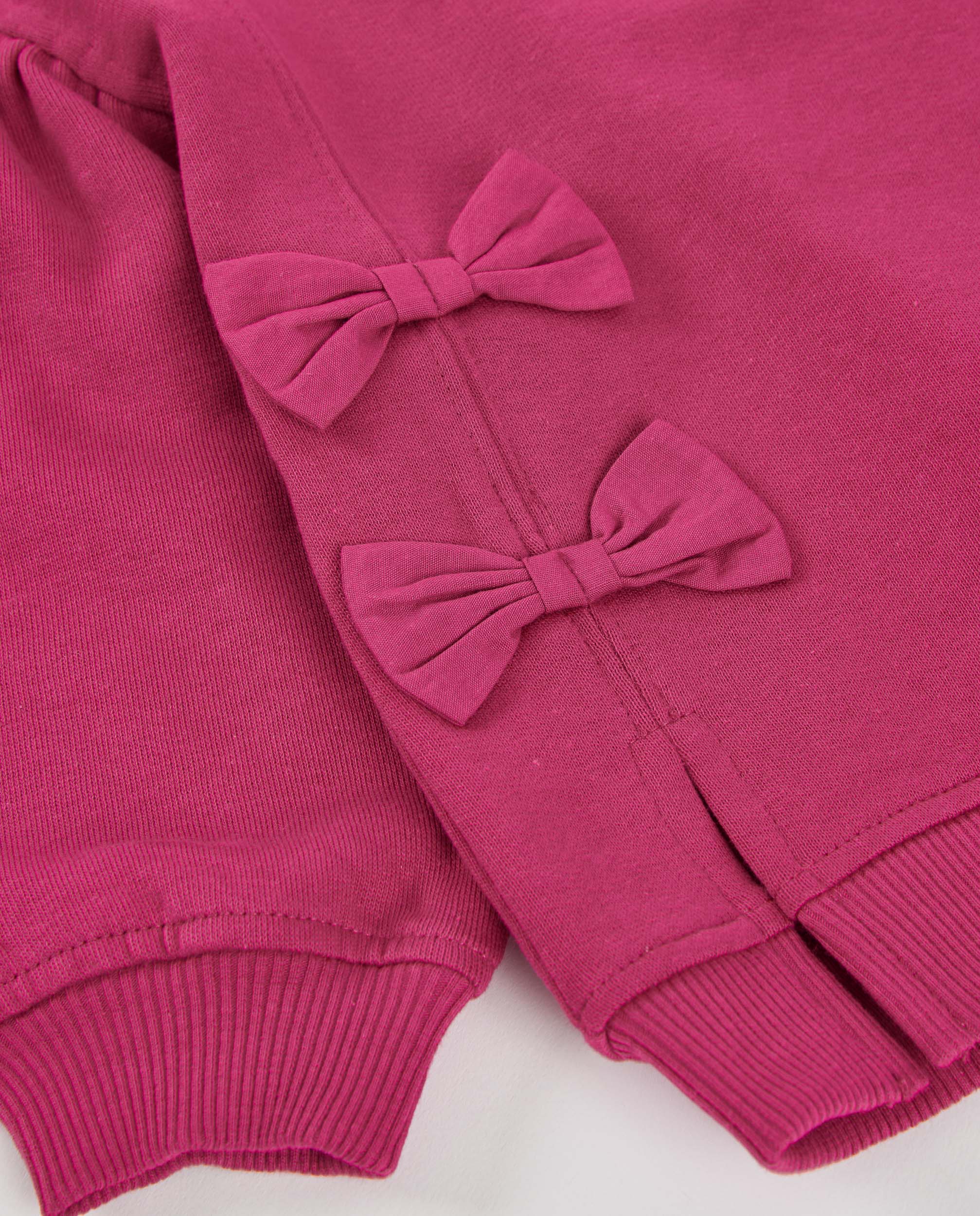 TucTuc Felpe Felpa bambina fiocchi fucsia cotone