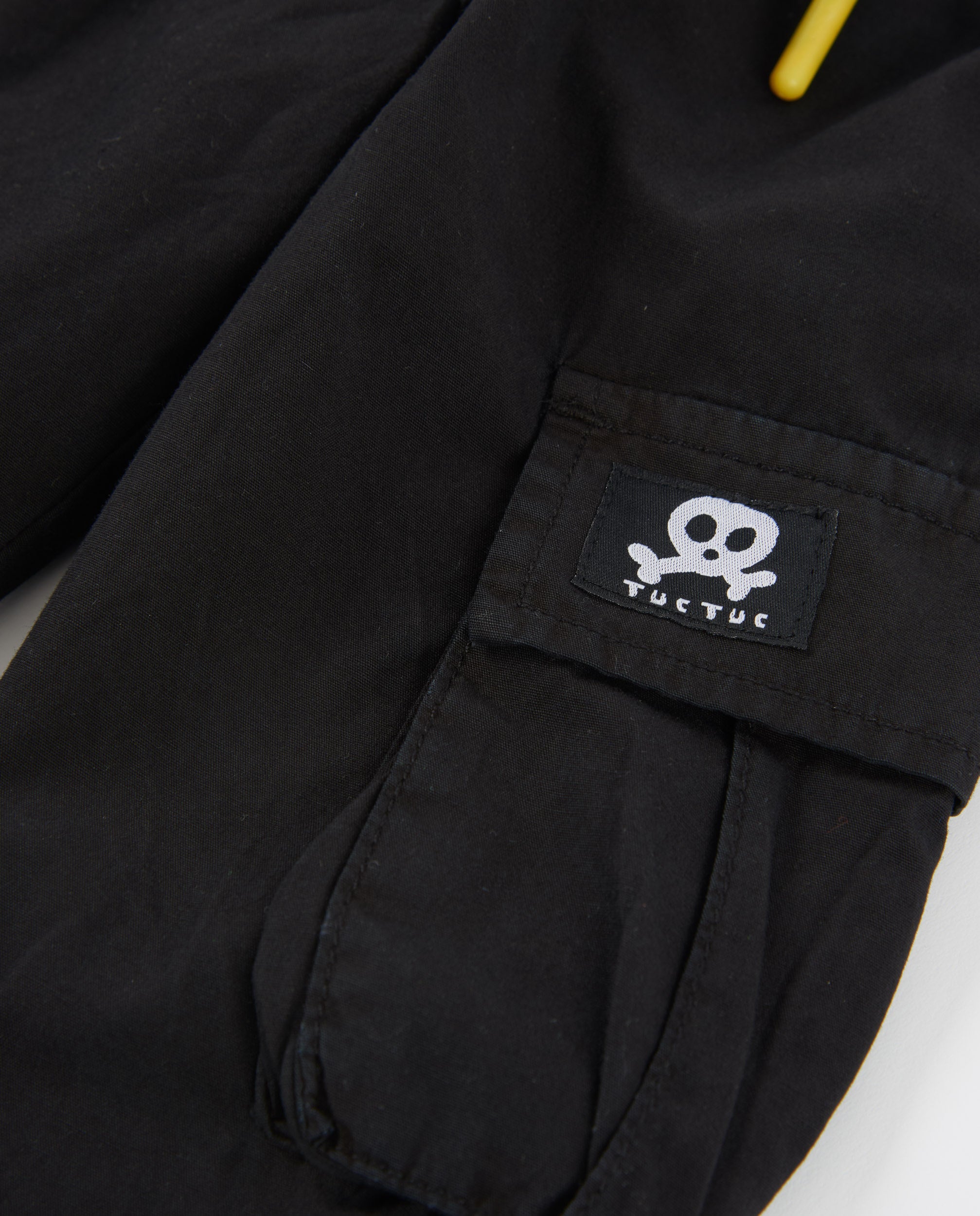 TucTuc Pantaloni cargo bambino nero tasche laterali