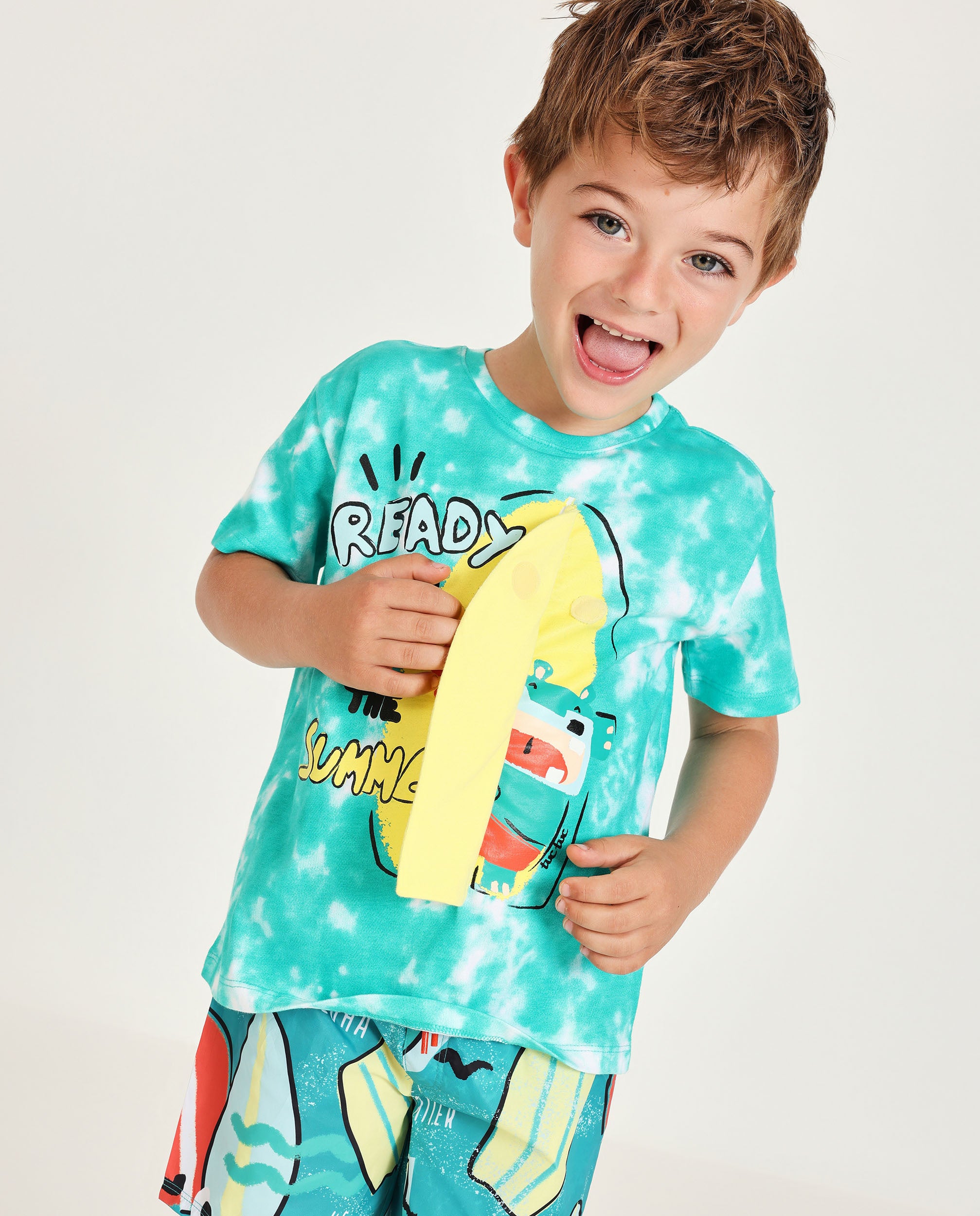 TucTuc Magliette T-shirt Bambino Turchese Cotone
