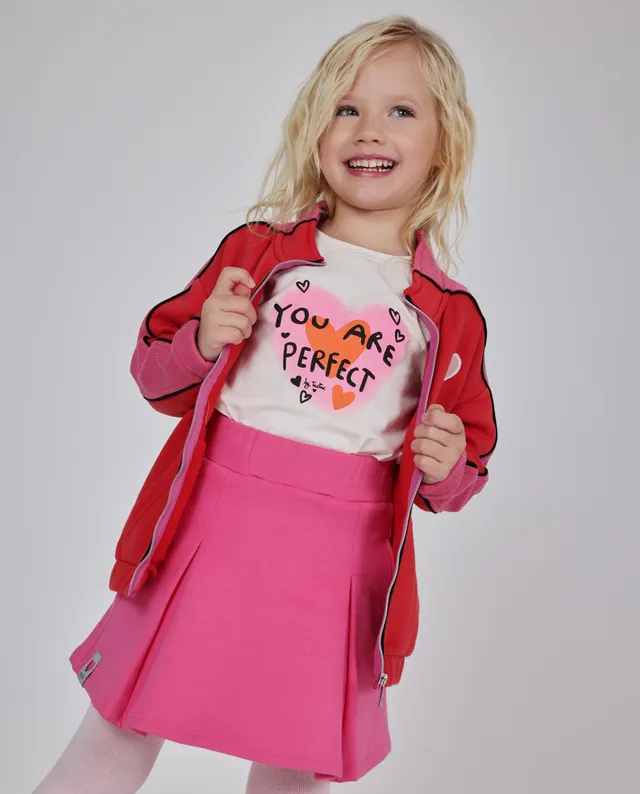 TucTuc Felpe Felpa Bambina Zip Rossa Cuori