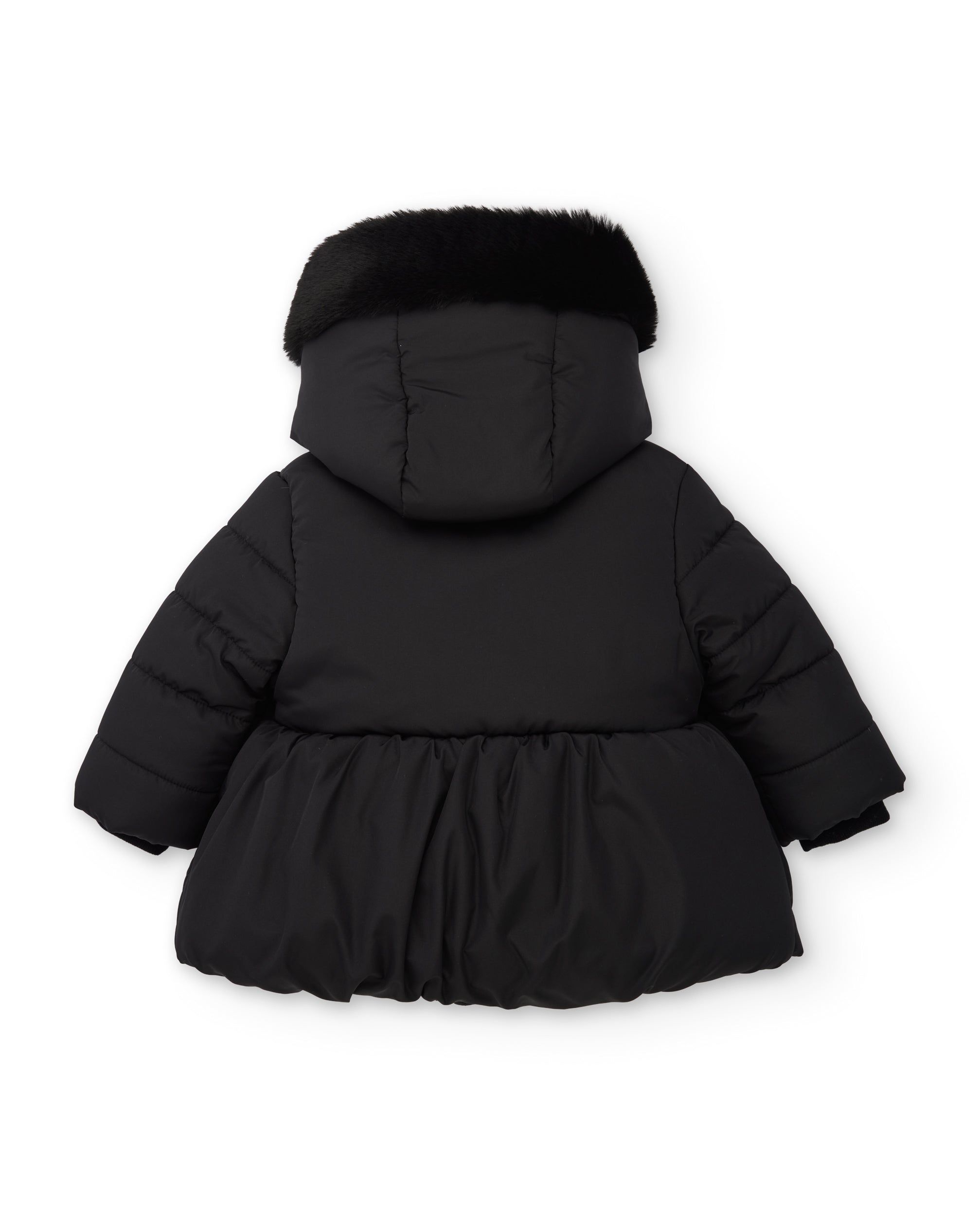 TucTuc Cappotti Cappotto Bambina Nero Imbottito Cappuccio