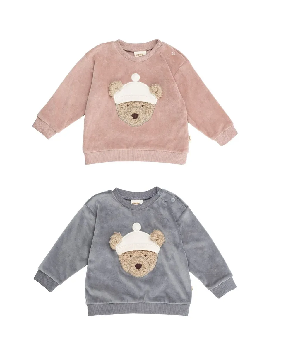 Woolly Organic Embroidered Sweater maglione velluto bio