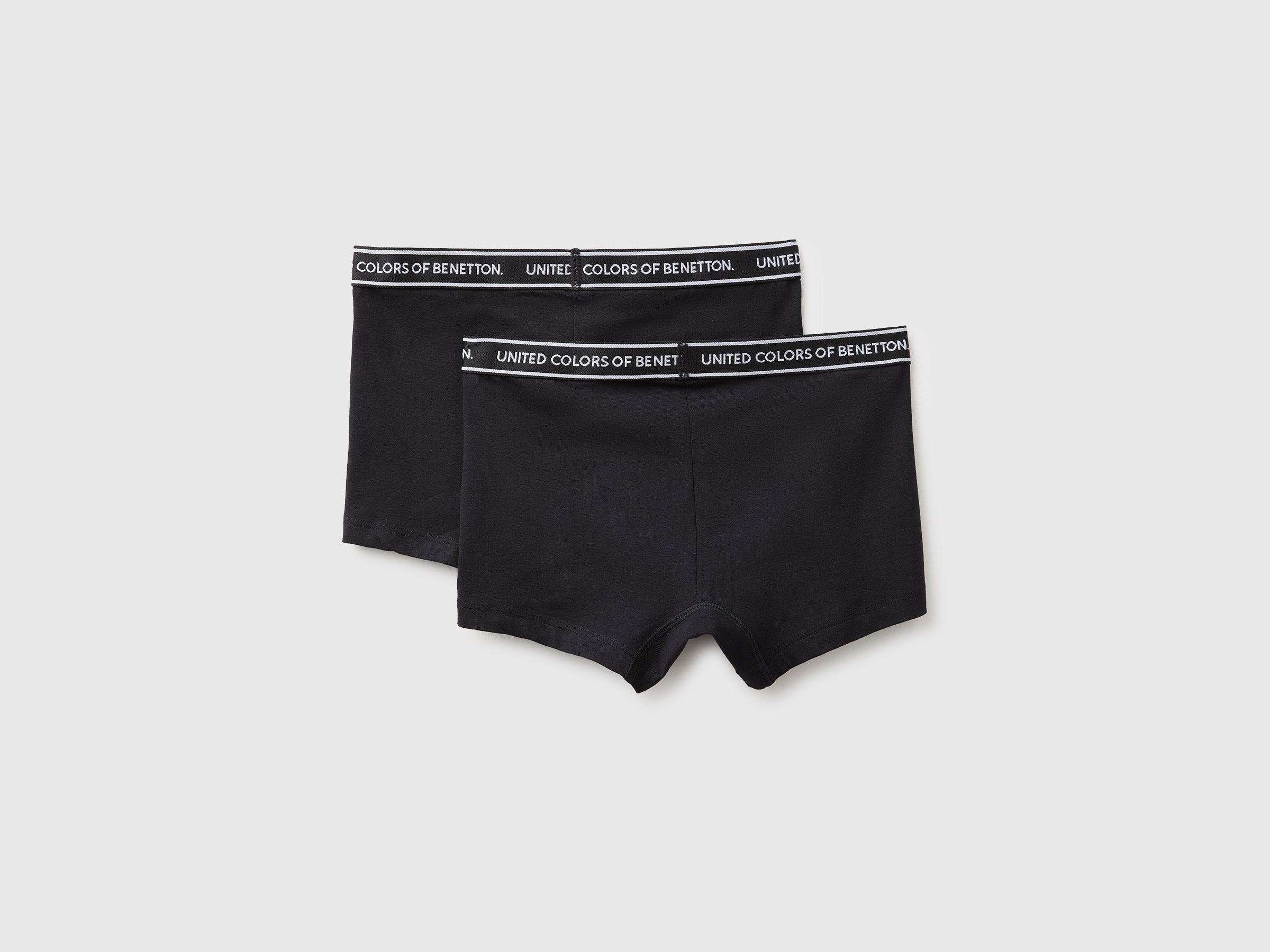 United Colors of Benetton Underwear Boxer Bimbo Nero Cotone 2 Pezzi