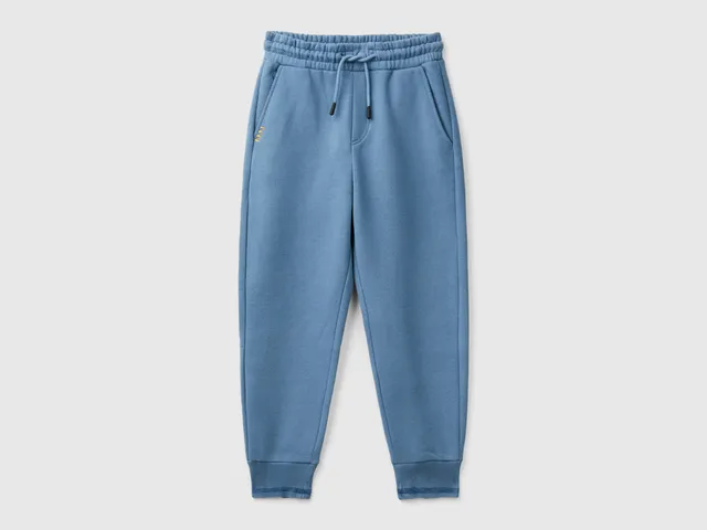United Colors of Benetton Pantaloni Tuta Cotone Caldo con Stampa