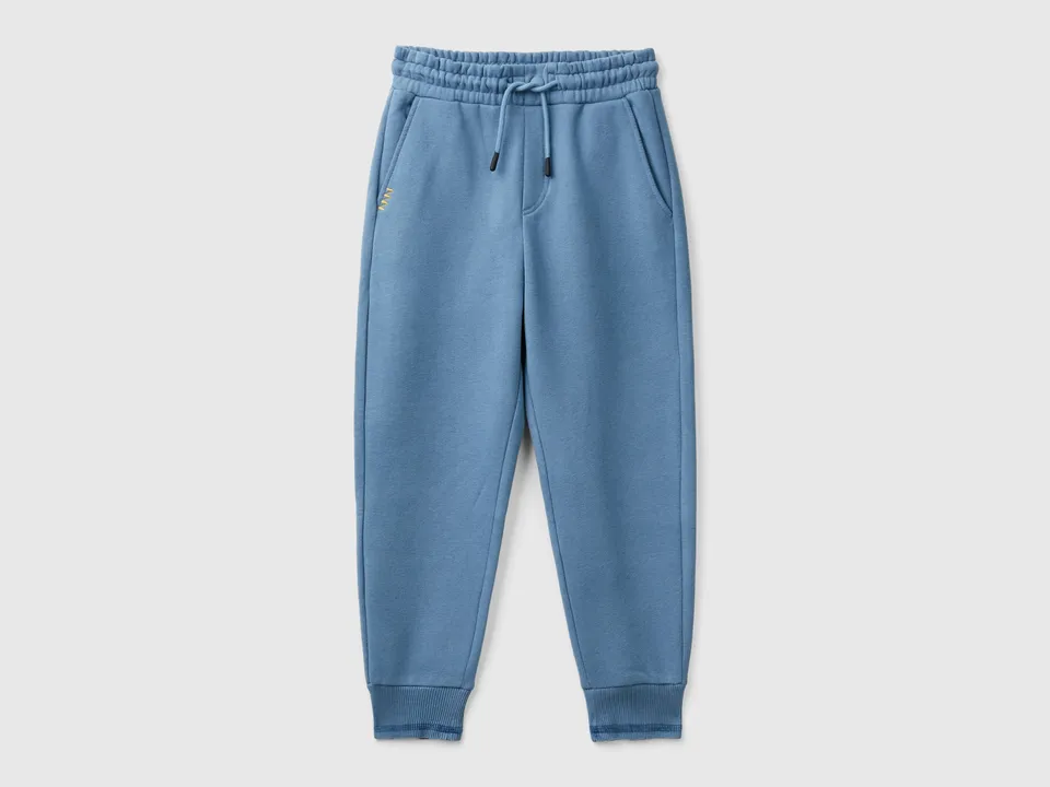 United Colors of Benetton Pantaloni Tuta Cotone Caldo con Stampa