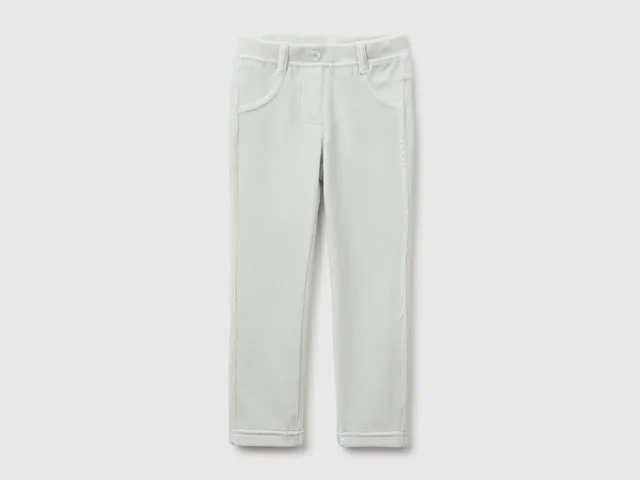 United Colors of Benetton Trousers pantaloni bimba ciniglia cotone