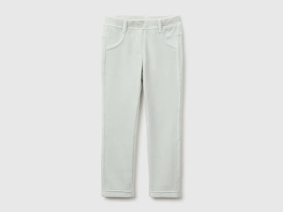 United Colors of Benetton Trousers pantaloni bimba ciniglia cotone