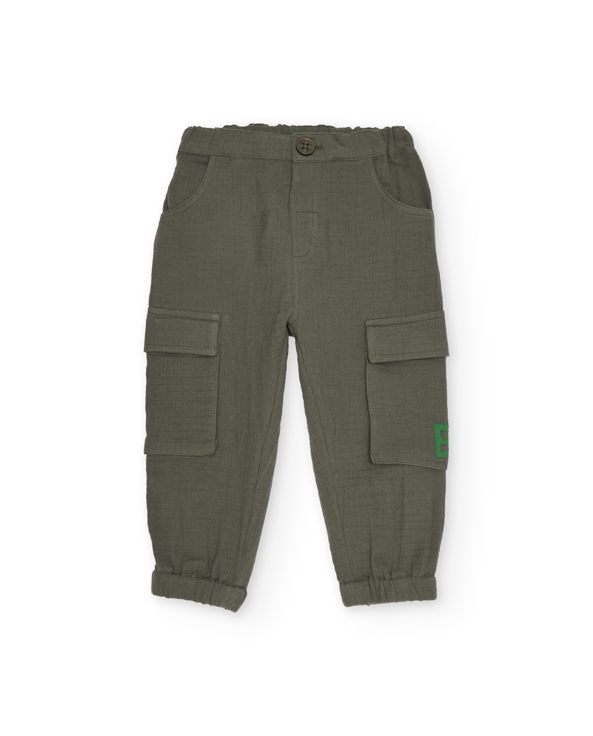 TucTuc Pantaloni bambino lunghi verde kaki cargo