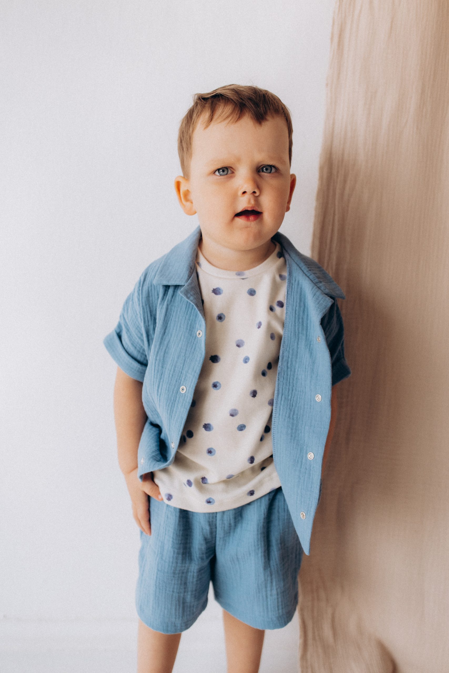 Woolly Organic Muslin Shorts pantaloncini bambino cotone bio