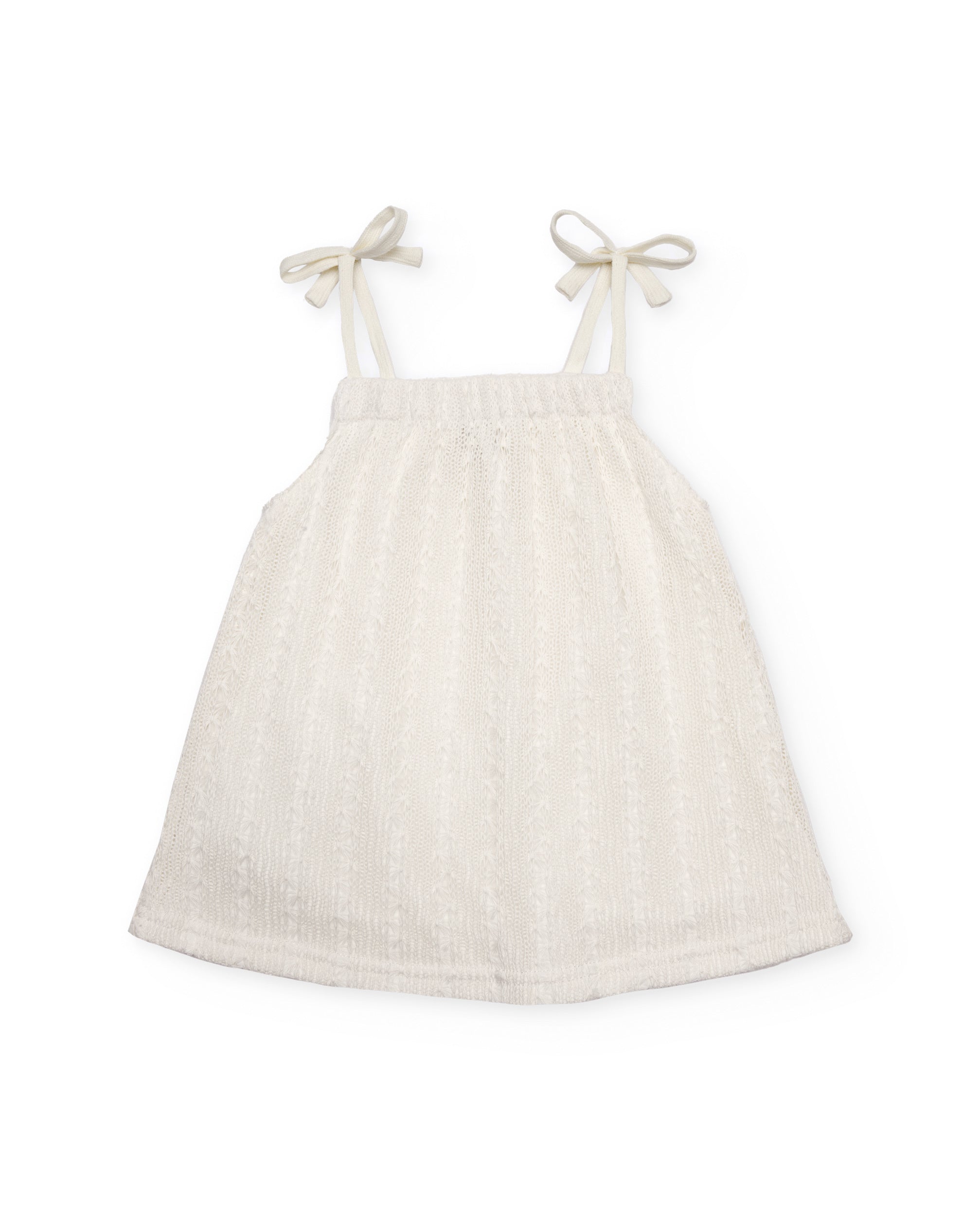 TucTuc Magliette Top Bambina Bianco Traforato Spalline
