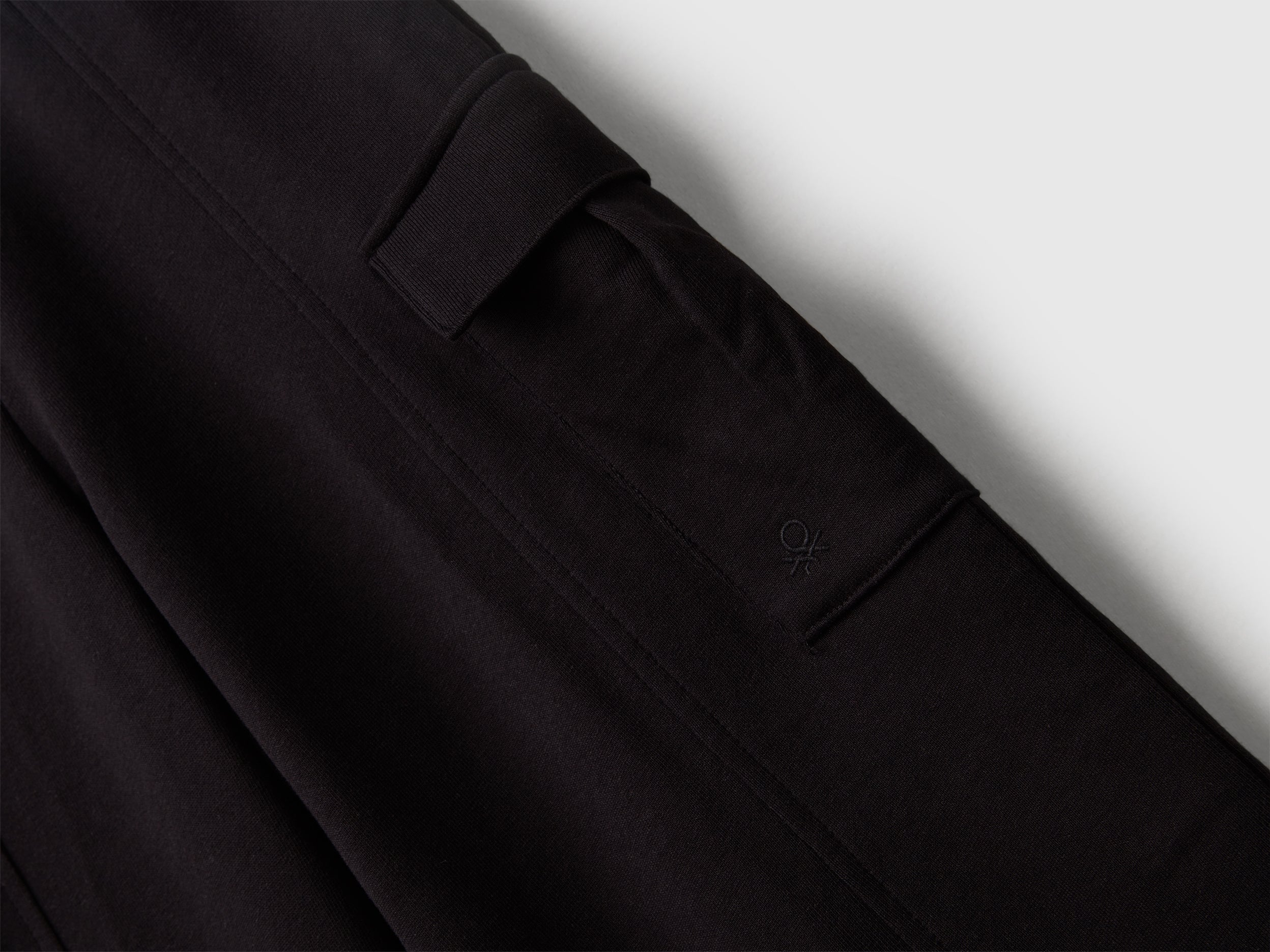 Benetton Wide Cargo pantaloni cotone tasconi vestibilità larga L