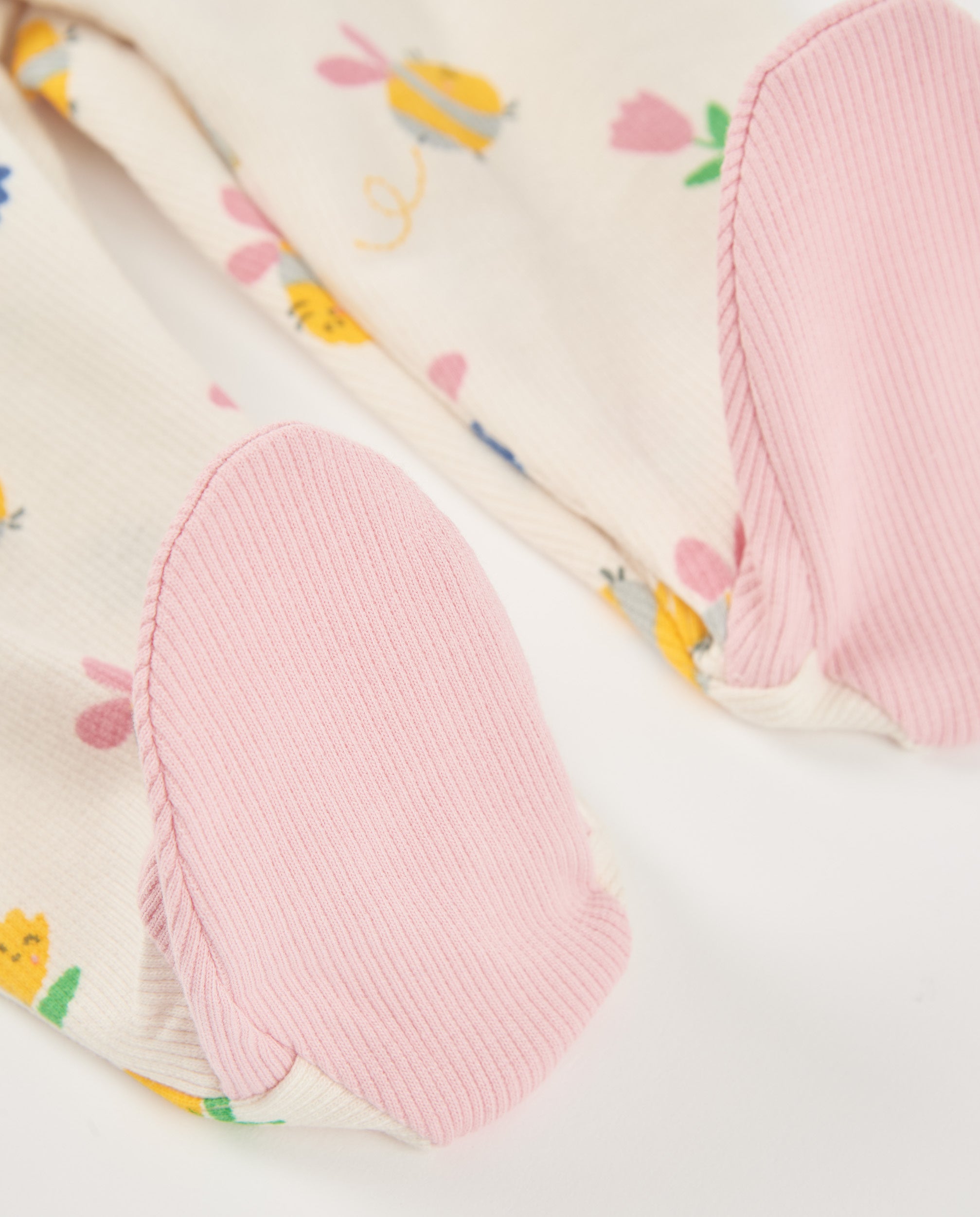 TucTuc Tutine pagliaccetto neonata beige stampa fiori