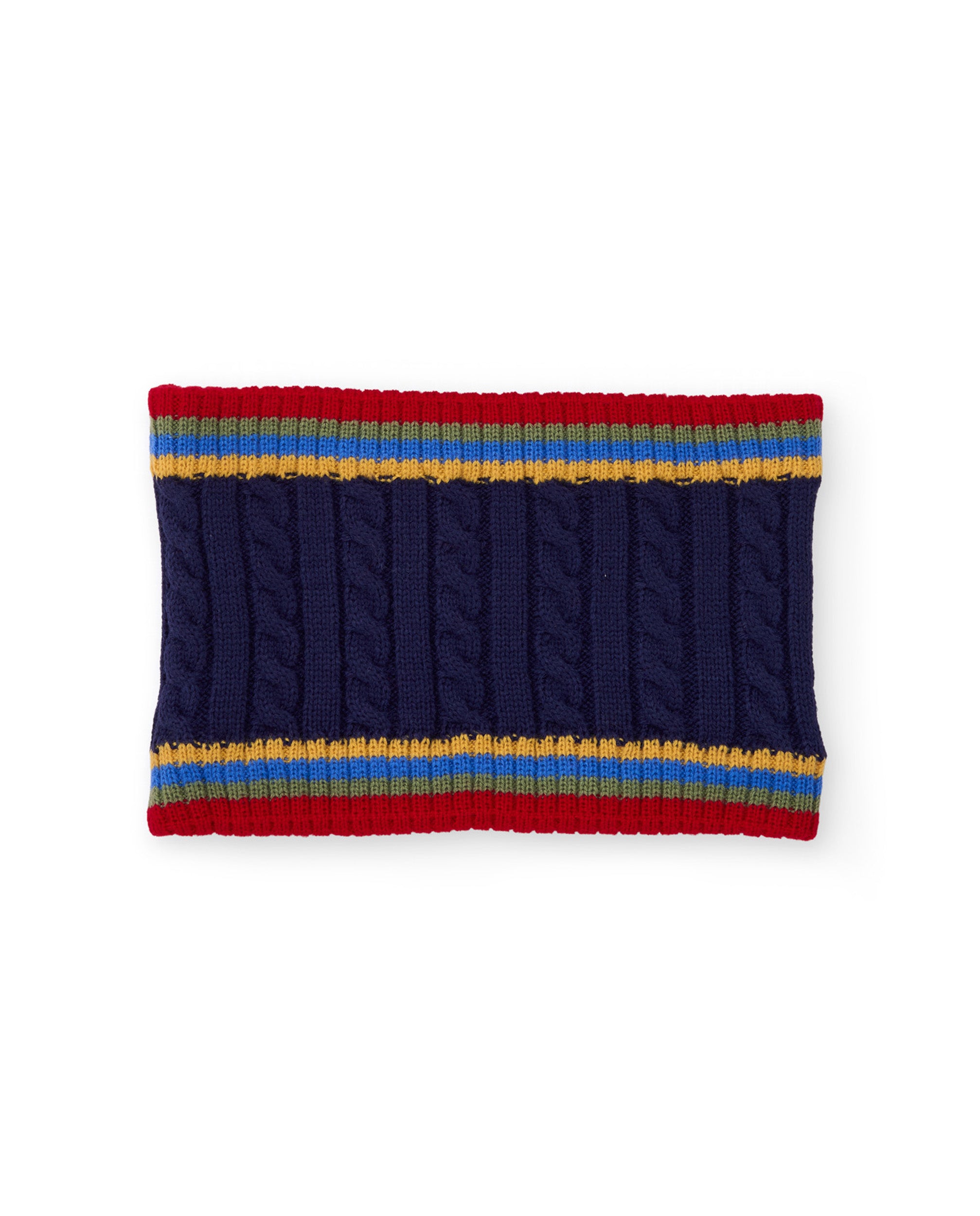 TucTuc Accessori Scaldacollo Tricot Blu Bambino Treccia