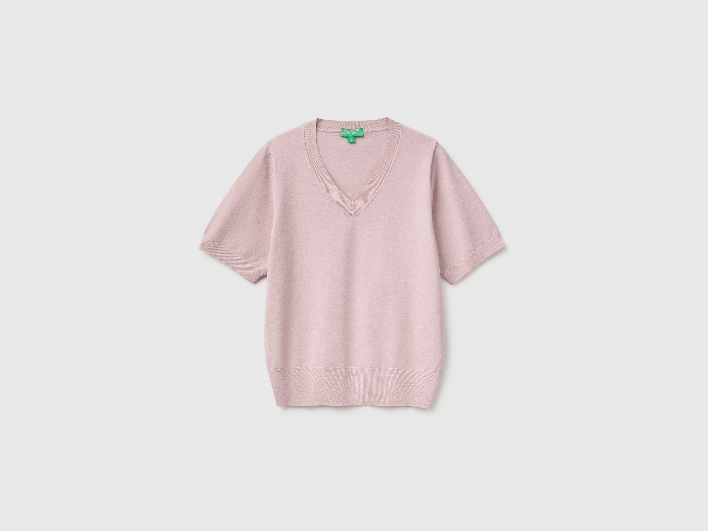 United Colors of Benetton Maglione tricot scollo V viscosa