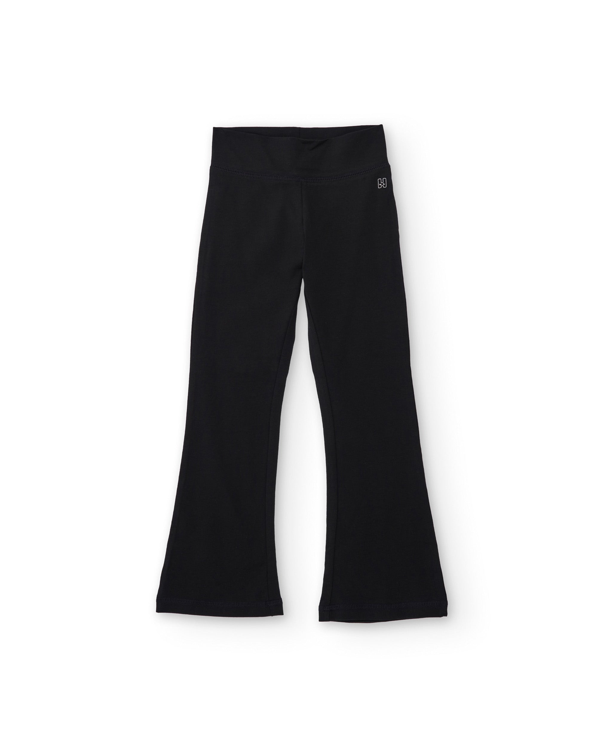 TucTuc Pantaloni Bambina Zampa Nero Maglia Vita Alta