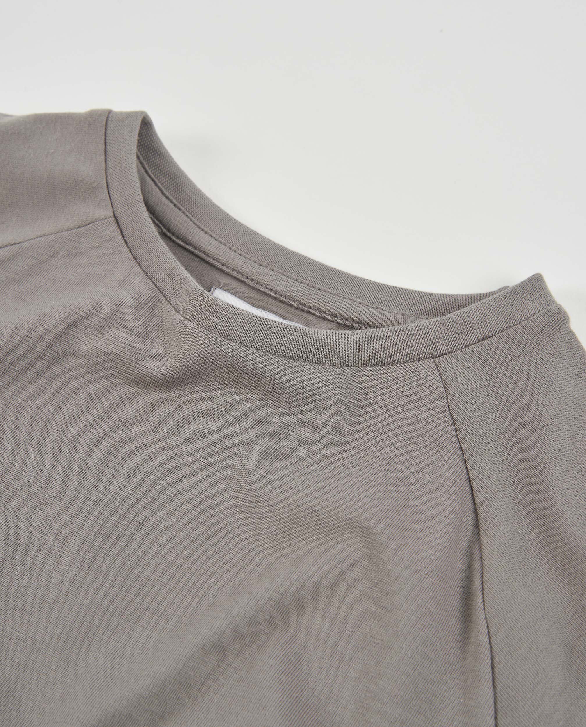 TucTuc Magliette Maglia bambina grigia fiori maniche lunghe