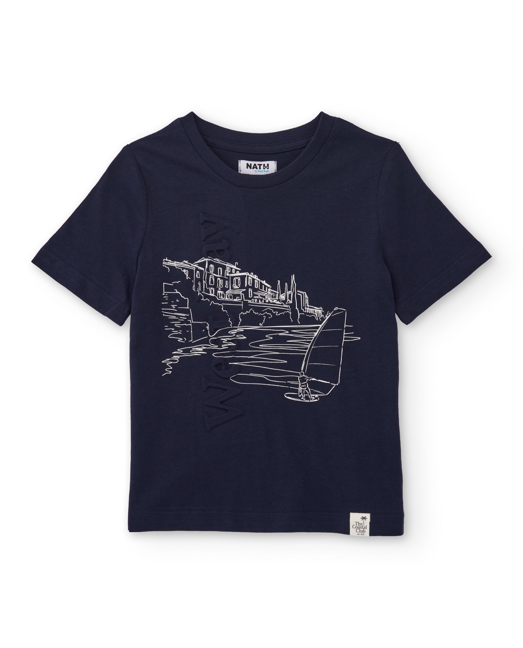 TucTuc Magliette t-shirt bimbo vela blu navy cotone