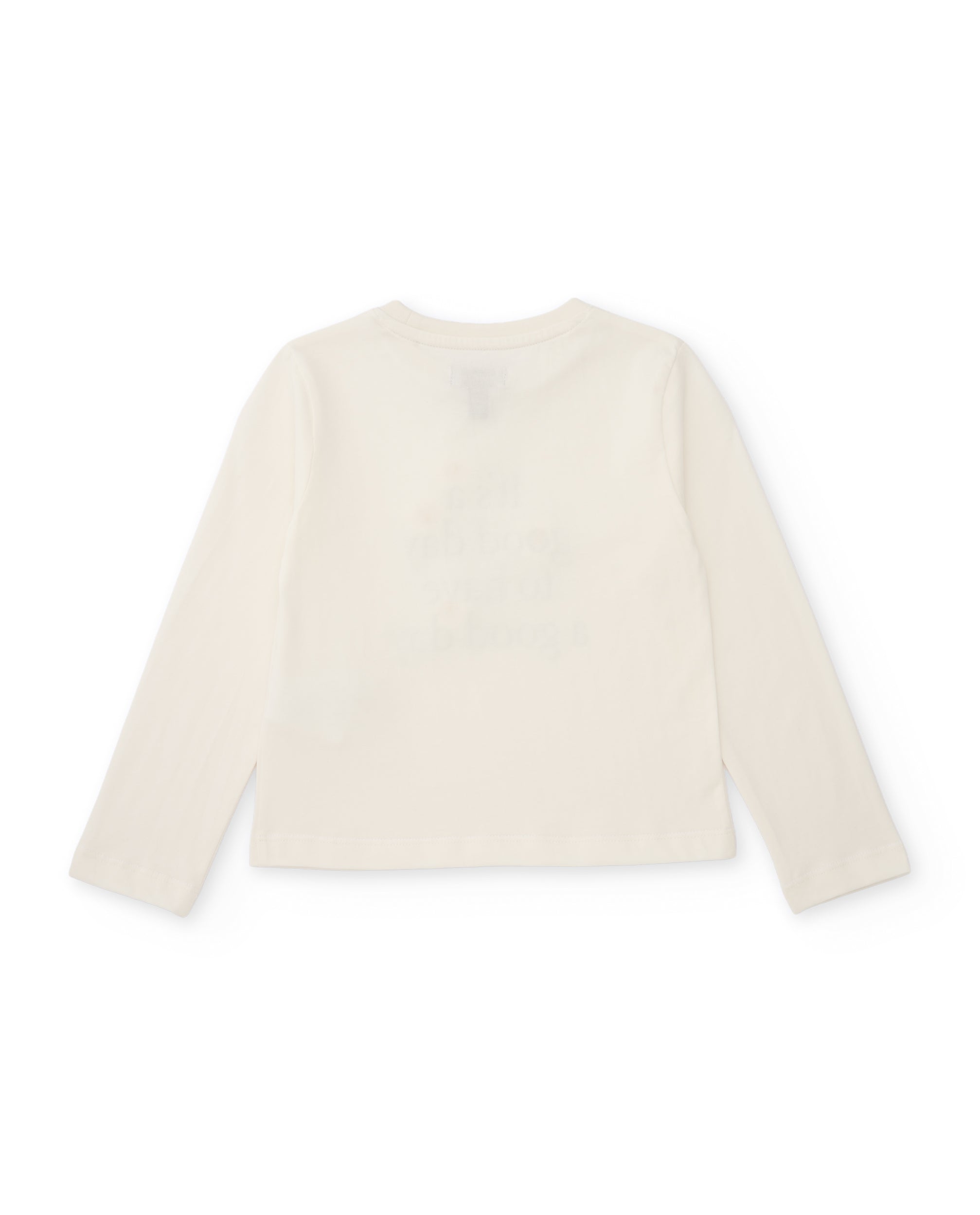 TucTuc Magliette T-shirt Bambina Bianca Maniche Lunghe Fiori