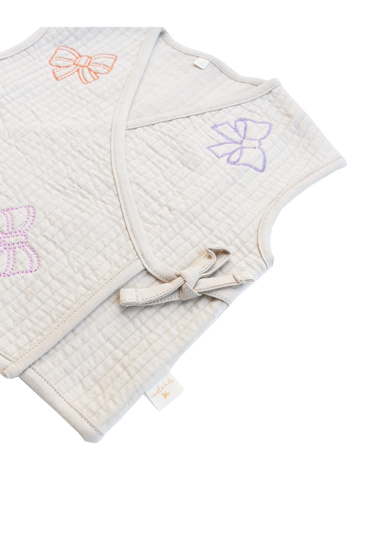 Miela Kids gilet fiocchi trapuntato mamma figlia cotone