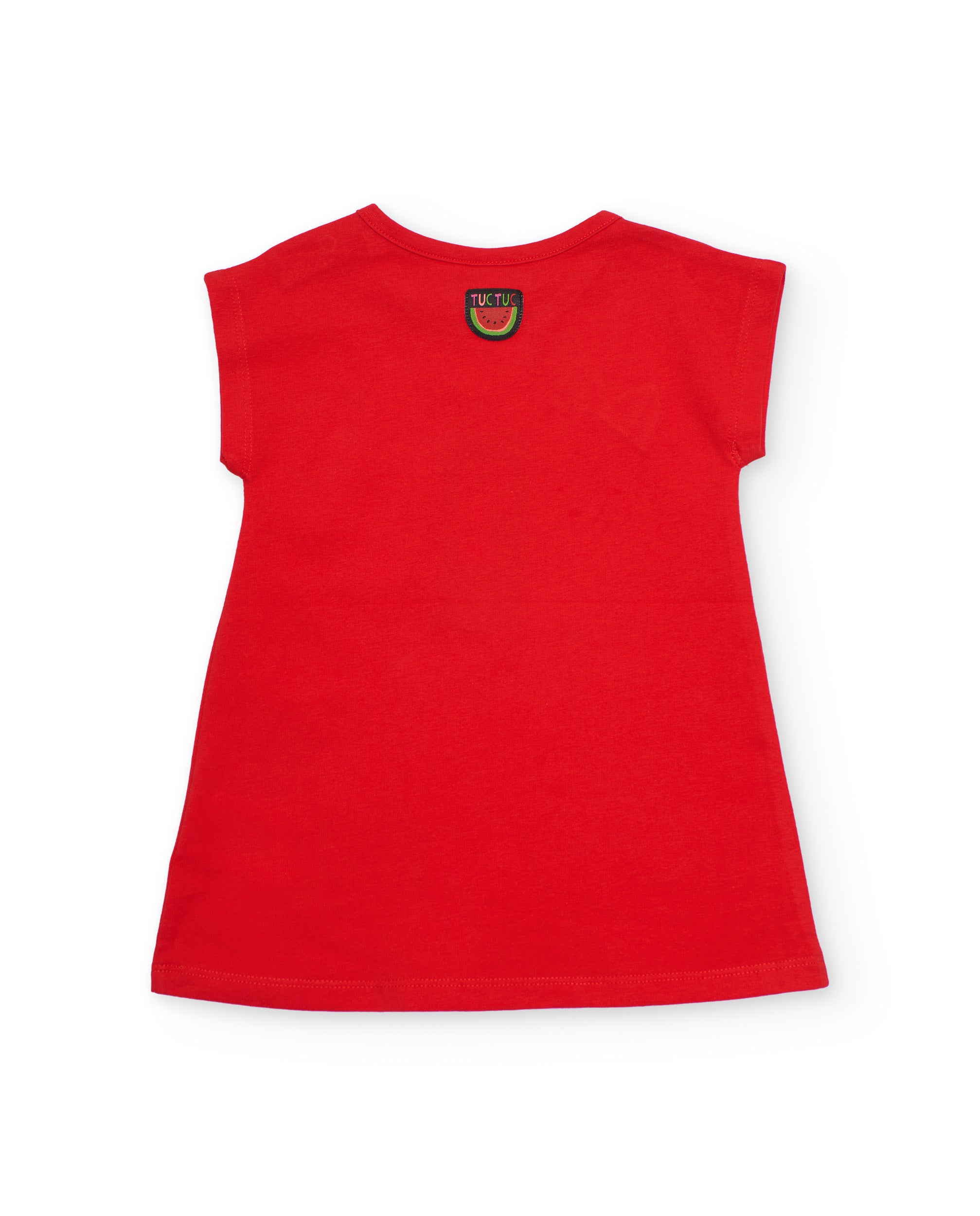 TucTuc Vestiti abitino bimba rosso viso ricamato