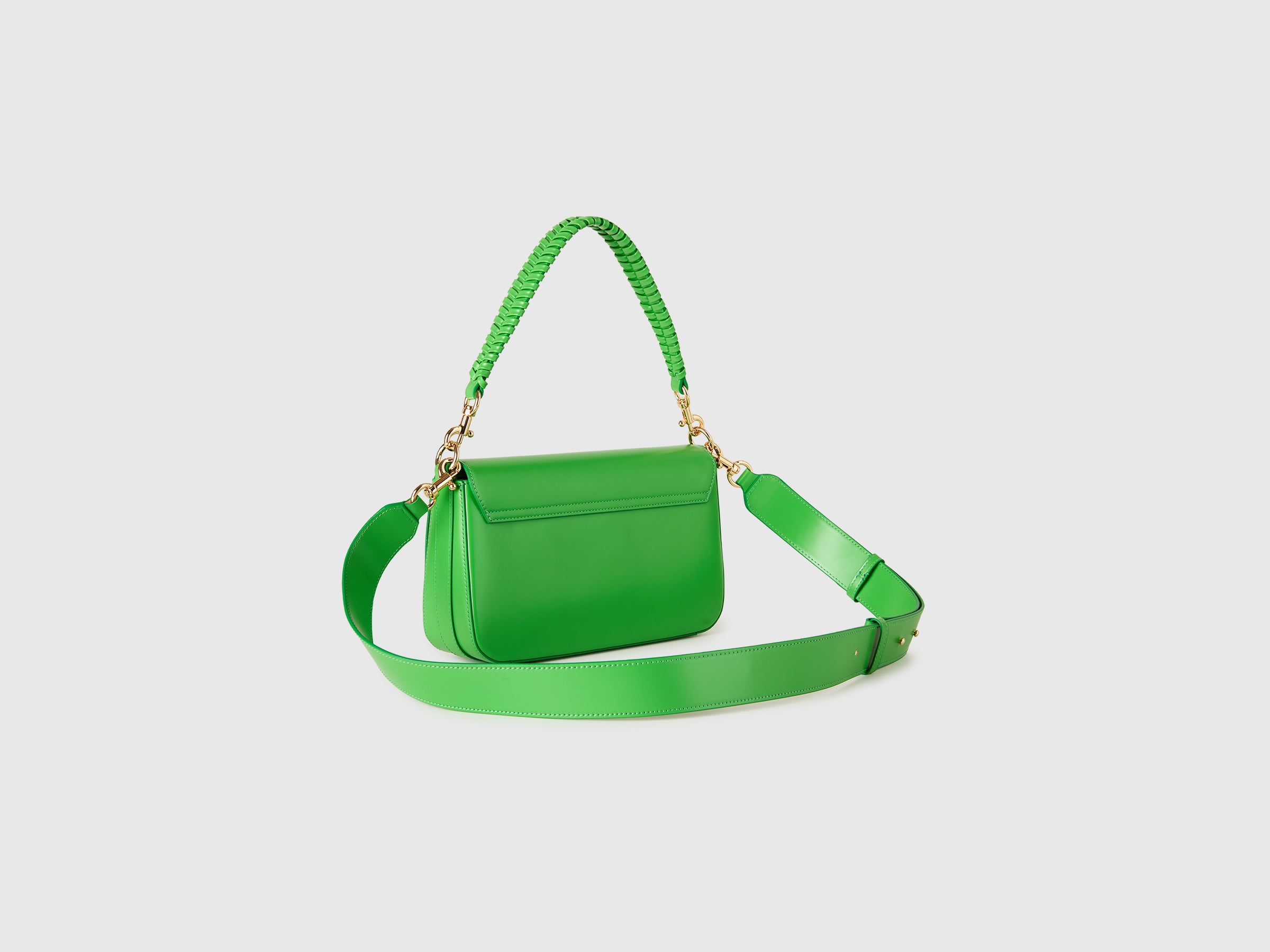 United Colors of Benetton Be Bag borsa OS verde intrecciata