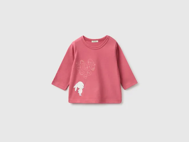 United Colors of Benetton maglietta cotone bio stampa animali 50