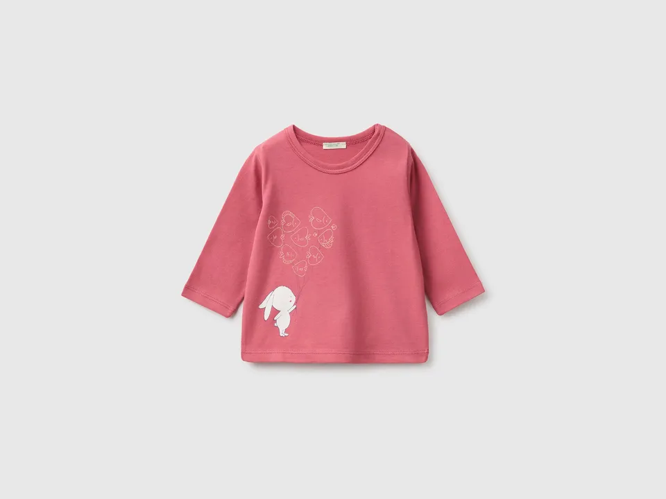 United Colors of Benetton maglietta cotone bio stampa animali 50