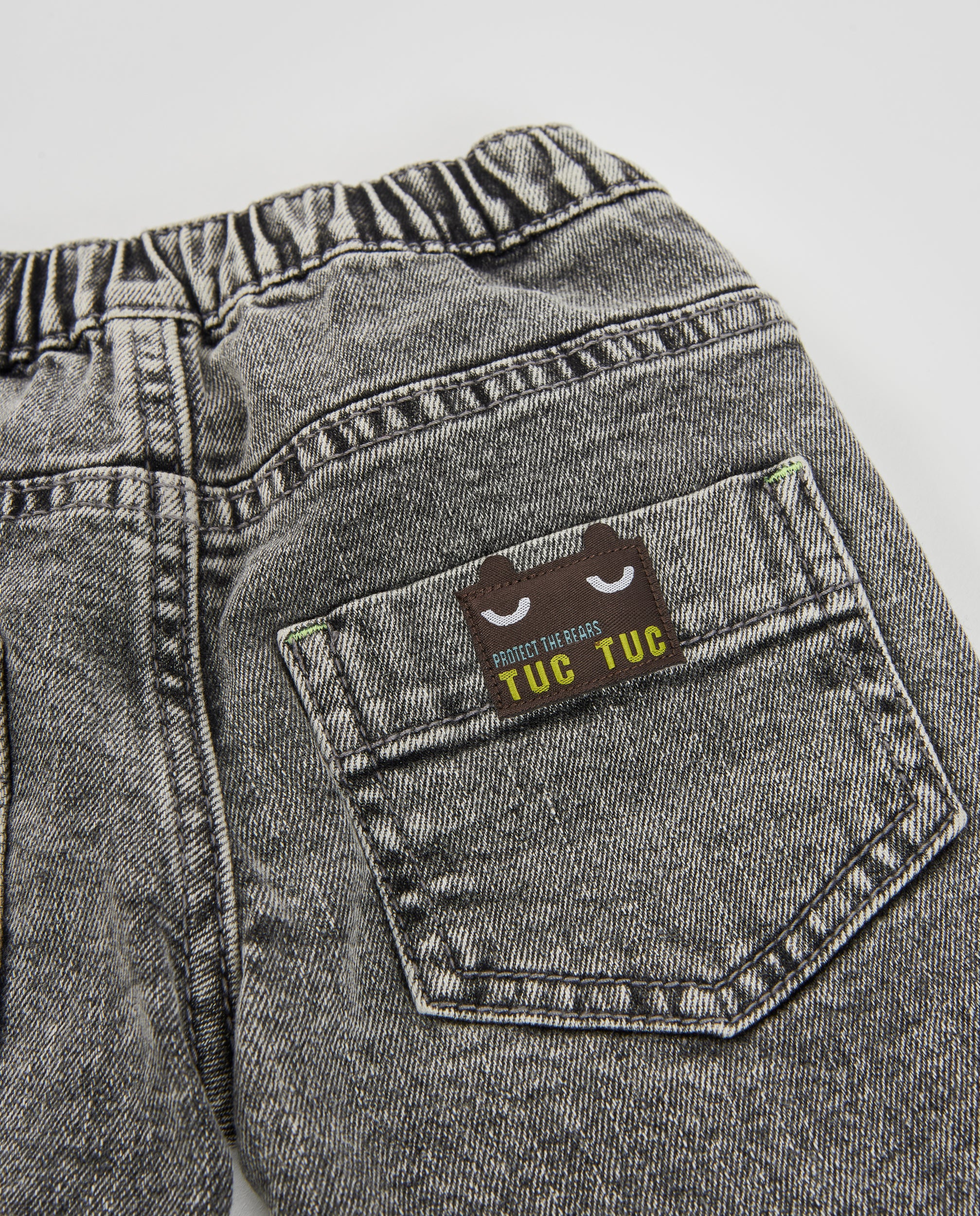 TucTuc Pantaloni jeans grigio elasticizzato lavaggio grigio