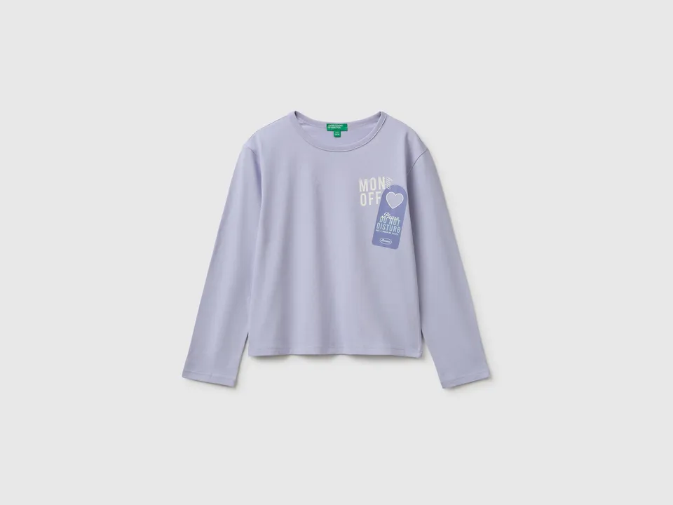 United Colors of Benetton Print T-Shirt Maglietta Cotone Bio M