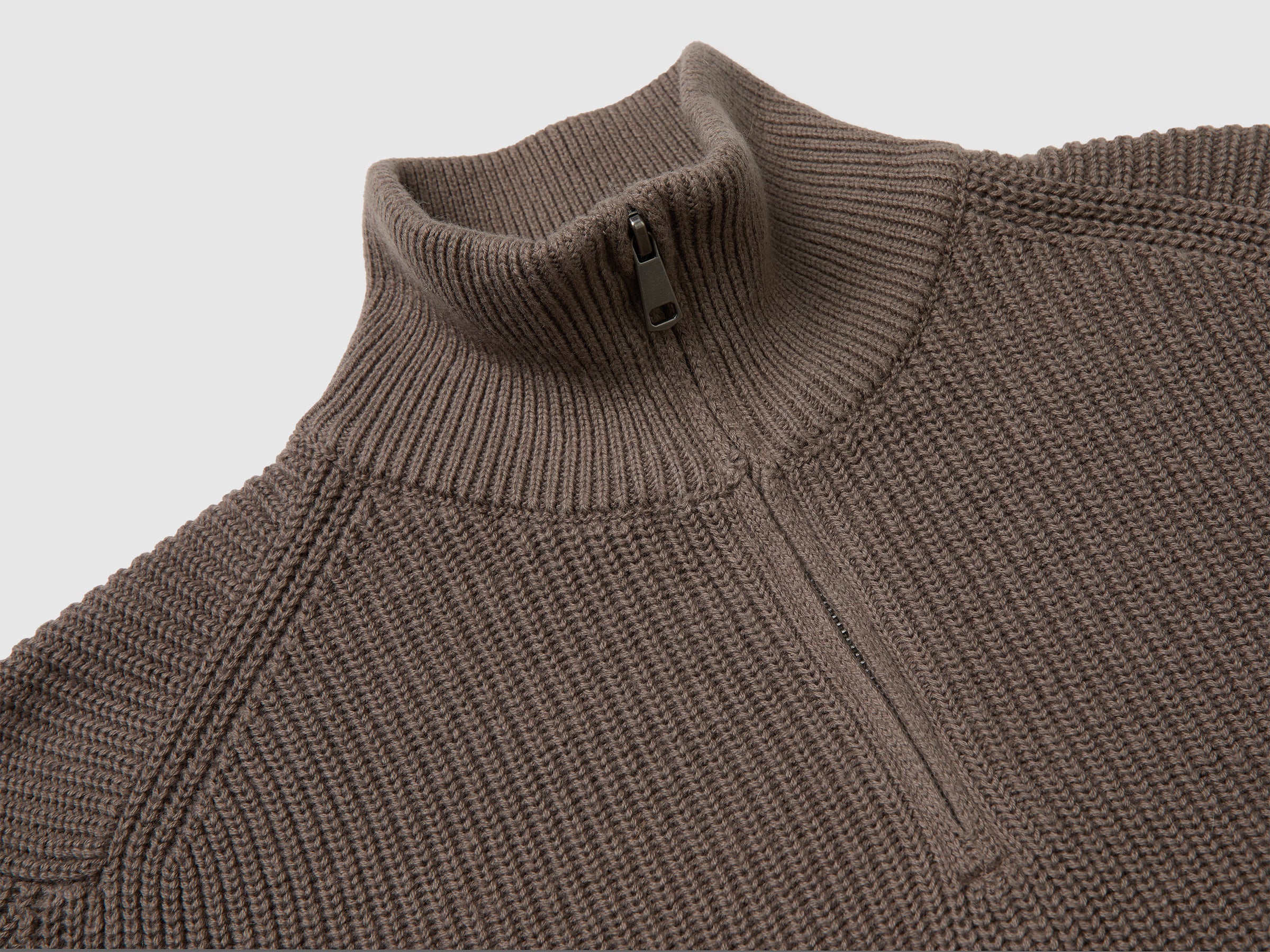 United Colors of Benetton Mock neck sweater maglione lana cotone