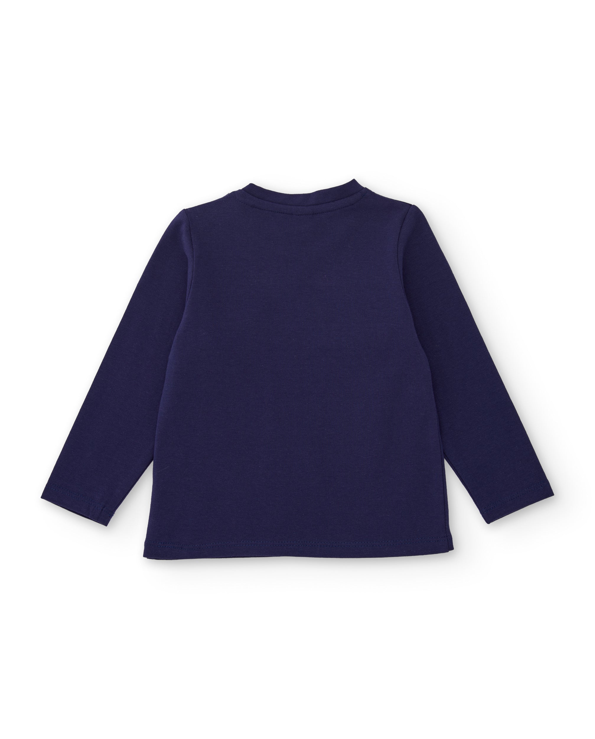 TucTuc Magliette maglietta bambina blu cuori maniche lunghe