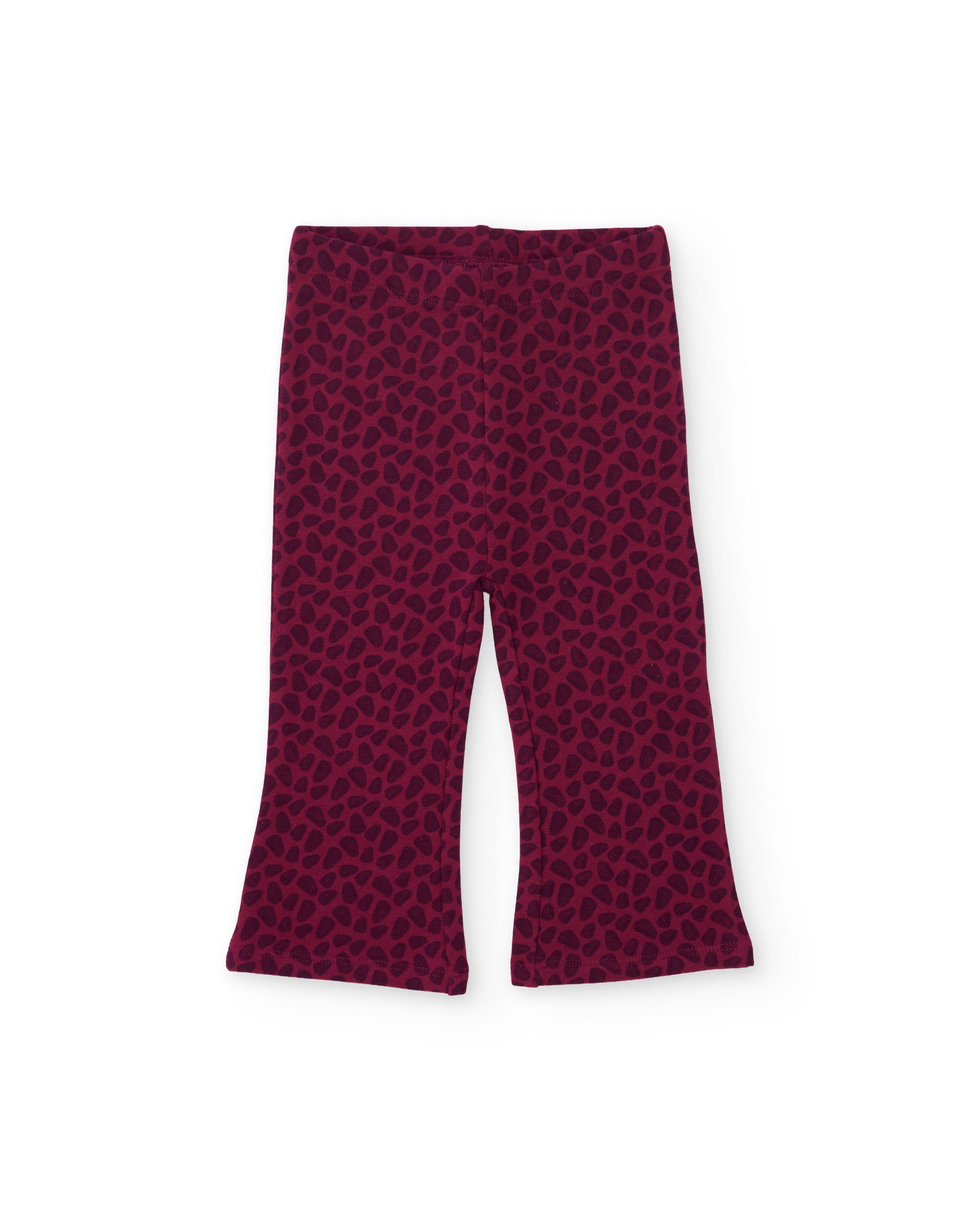 TucTuc Pantaloni felpa bambina bordeaux animalier