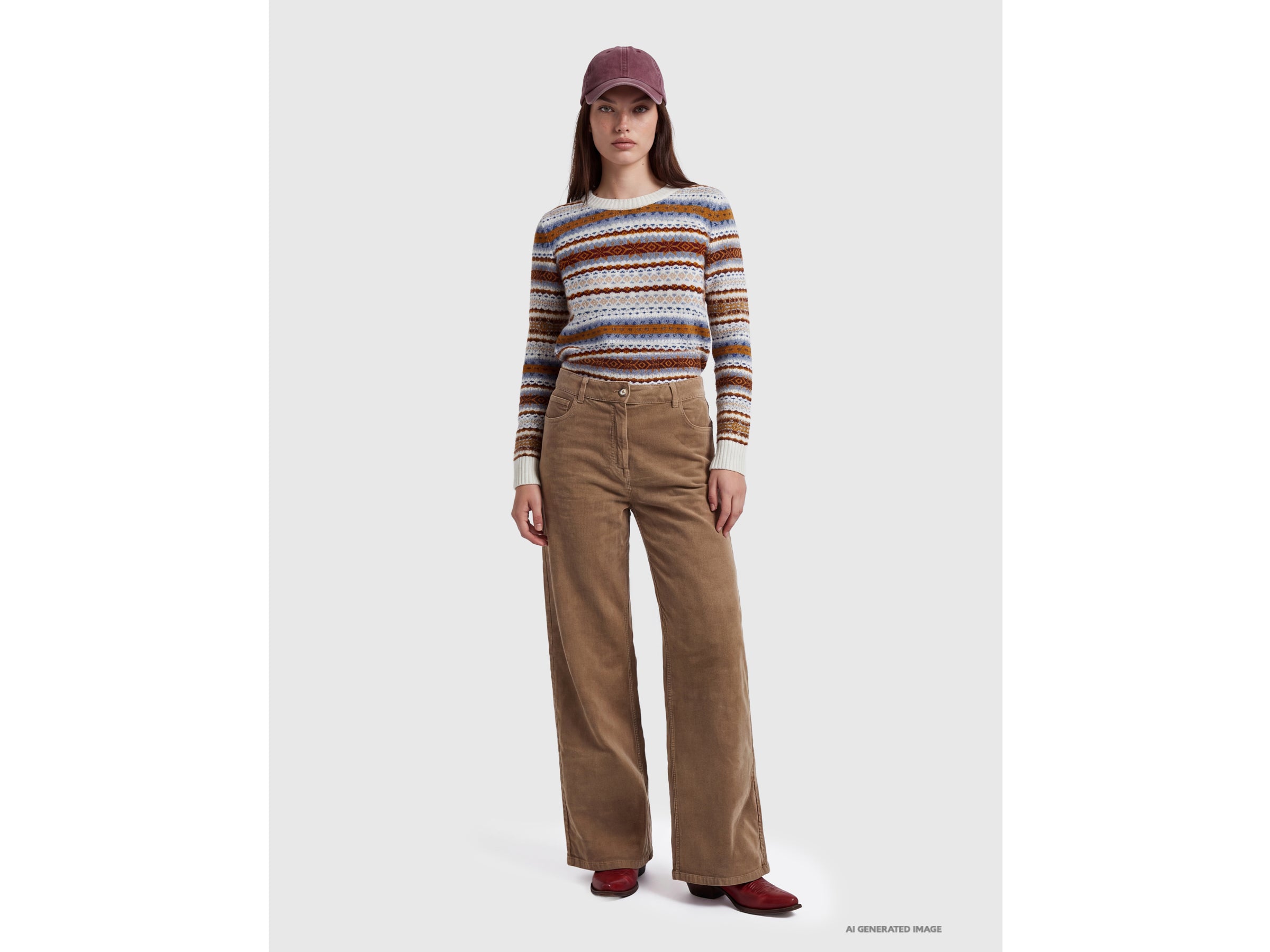 Benetton Trousers pantaloni velluto coste vintage taglia 28