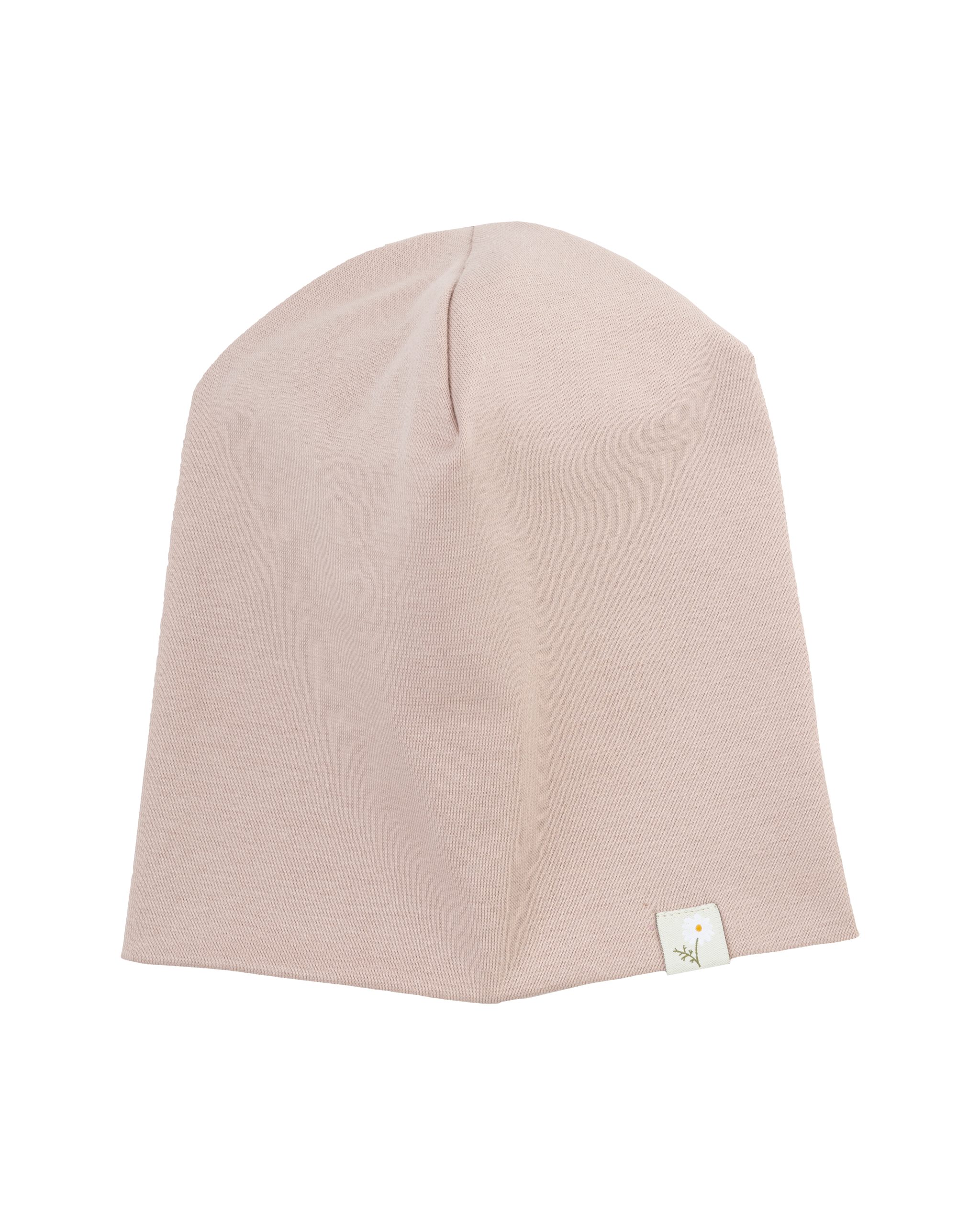 Woolly Organic SS27 Beanie cuffia bambino cotone organico Rose Clay