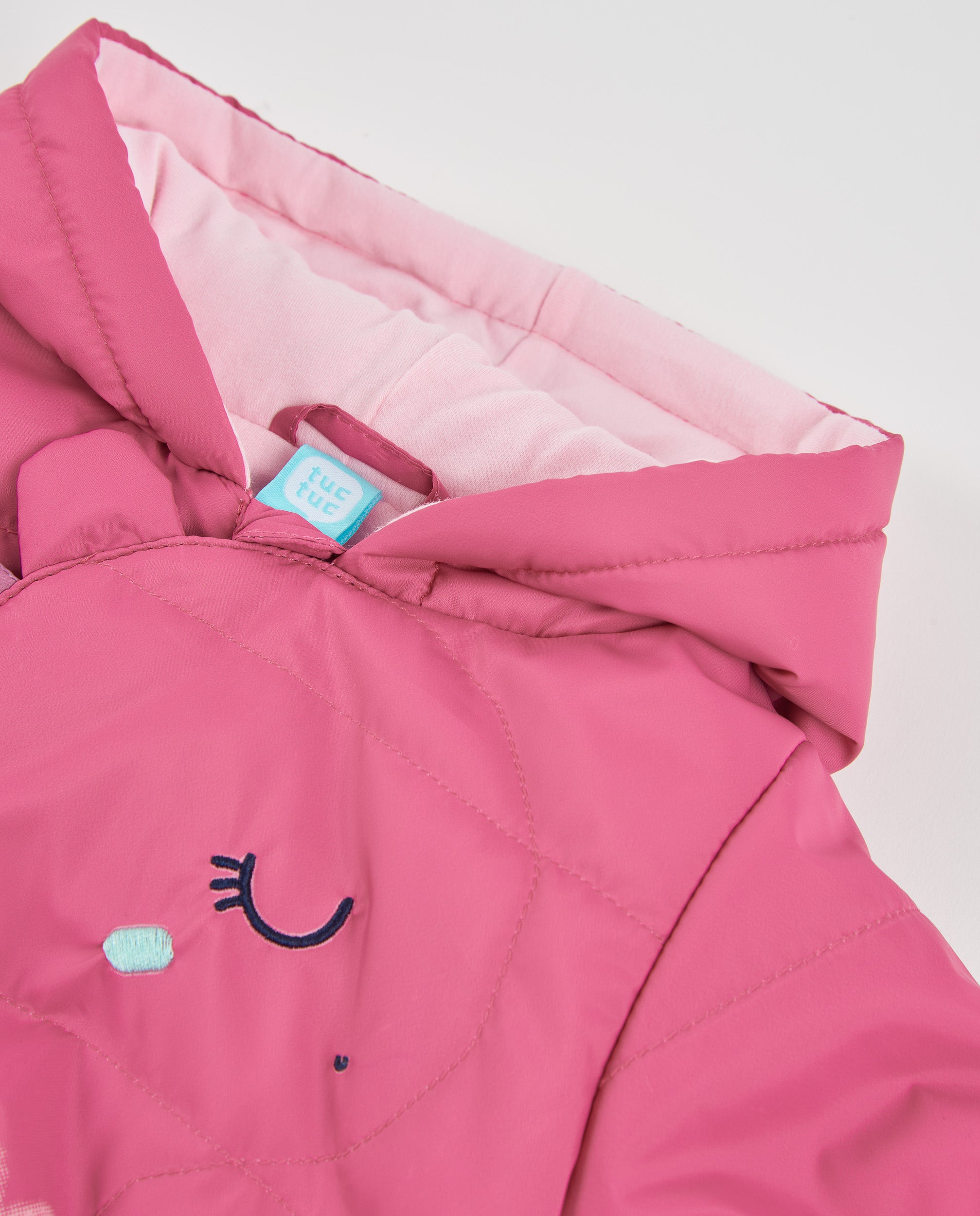 TucTuc Cappotti Cappotto Neonato con Cappuccio Fucsia Imbottito