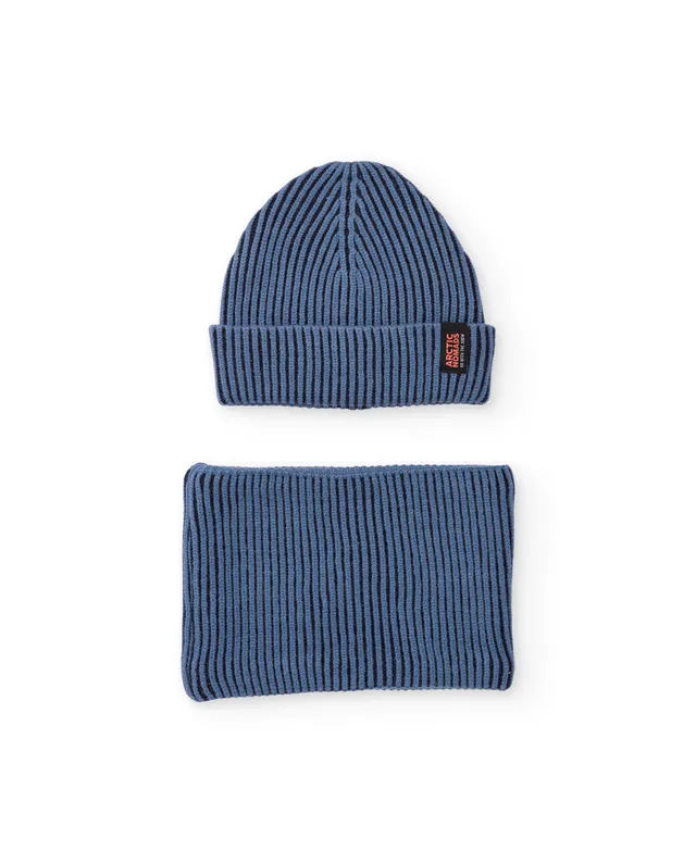 TucTuc Accessori Set Tricot Berretto Scaldacollo Blu M