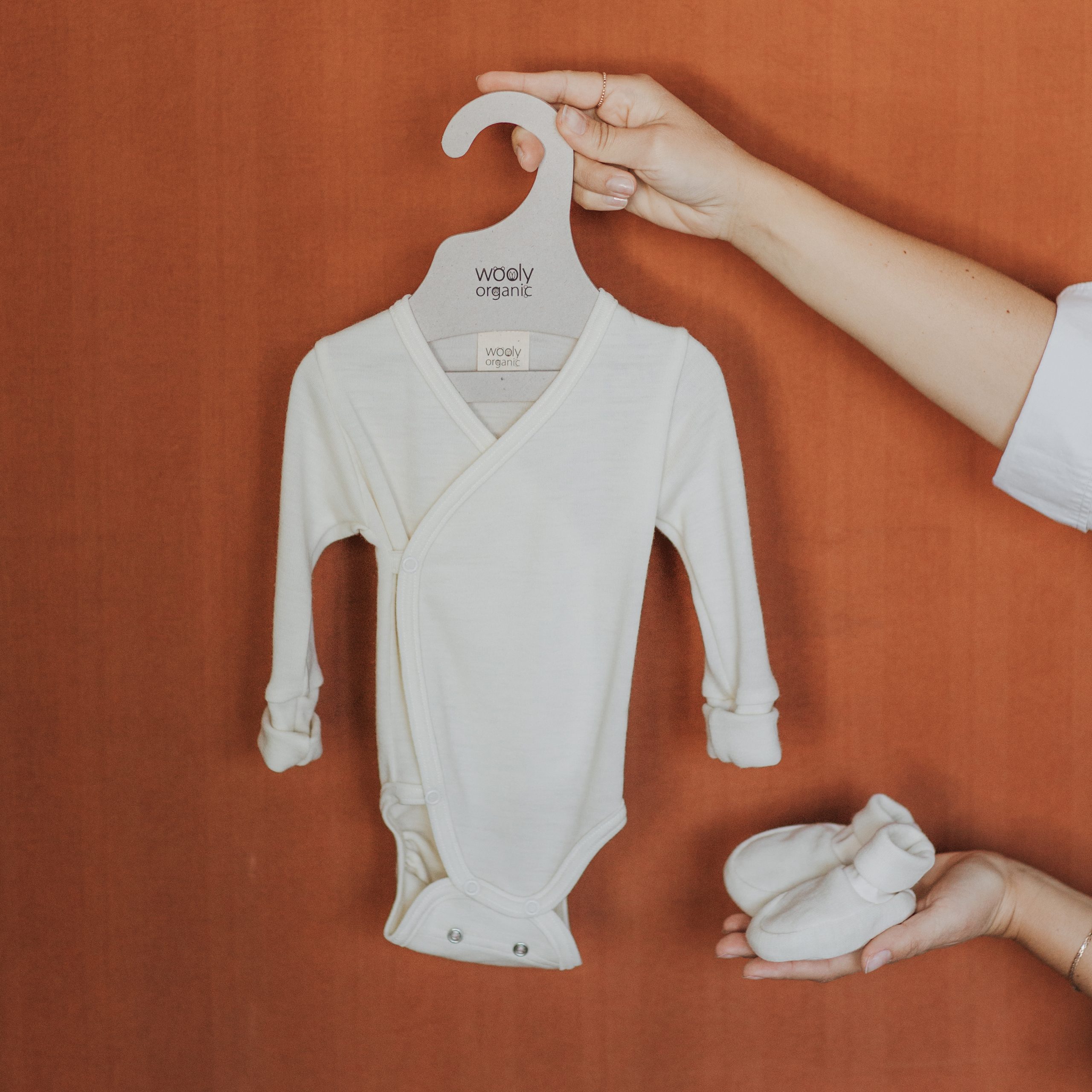 Woolly Organic Baby Bodysuits body lana merino manica lunga