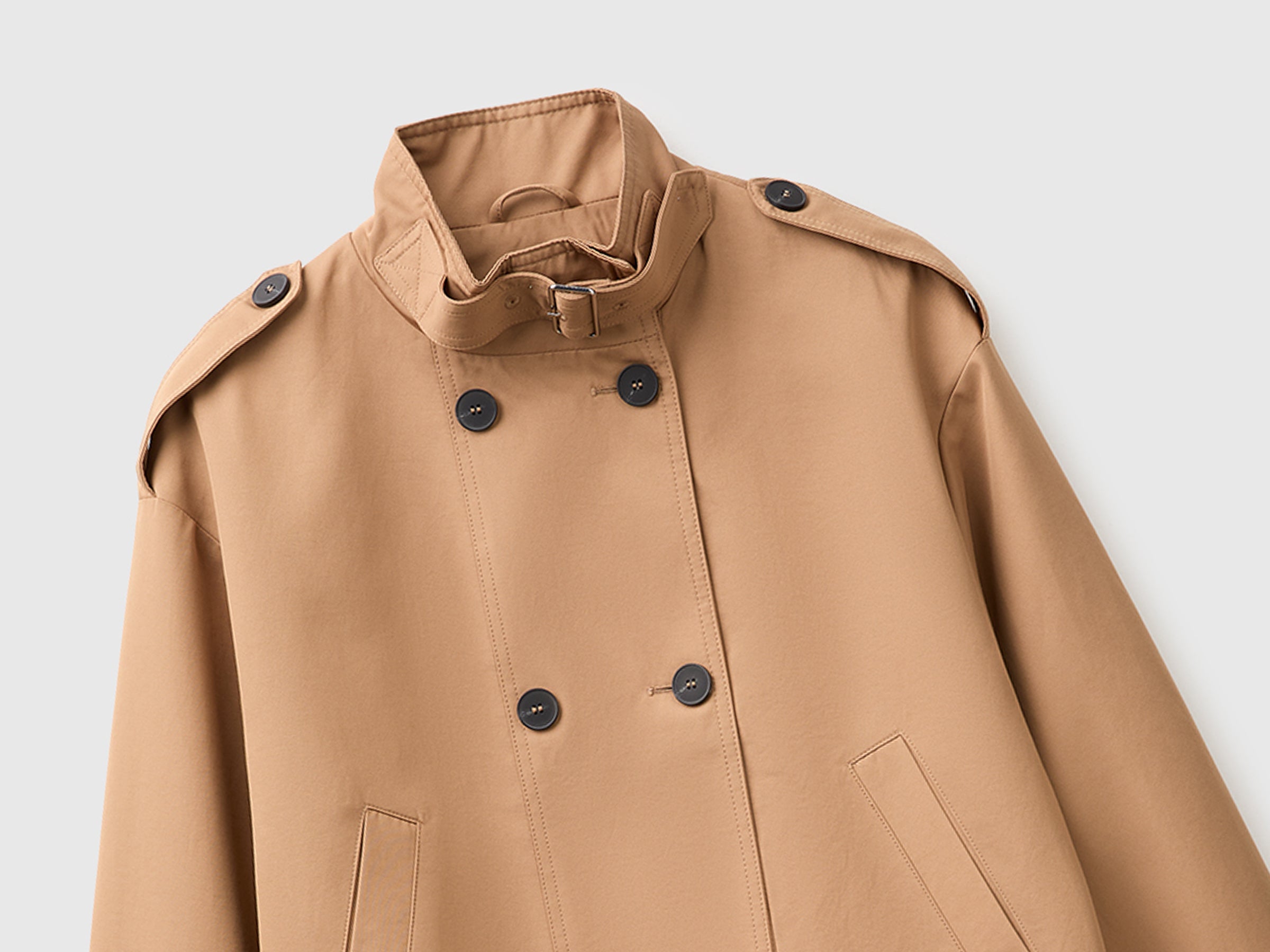 Benetton Trench Corto Doppiopetto M cotone