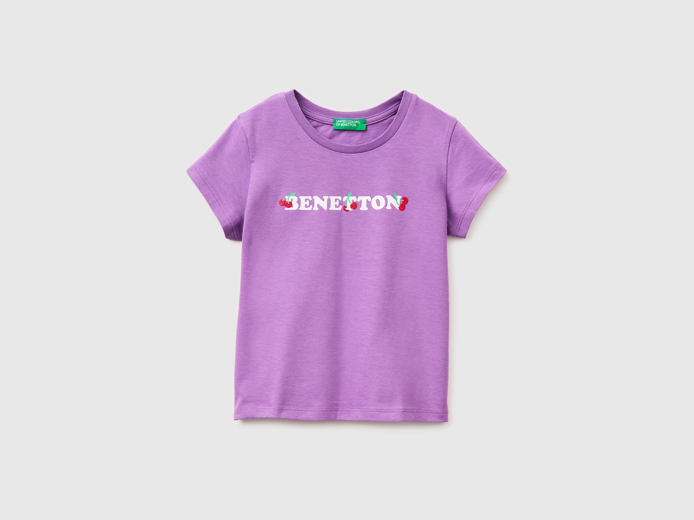 United Colors of Benetton T-Shirts t-shirt cotone bio glitter