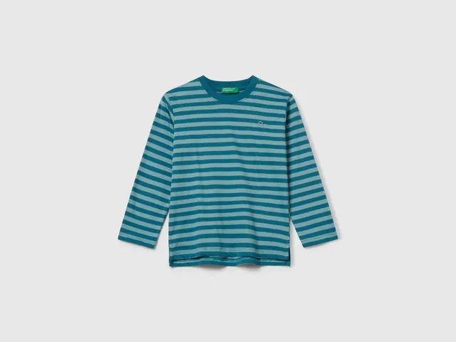 United Colors of Benetton T-Shirt Righe Cotone Bio 104