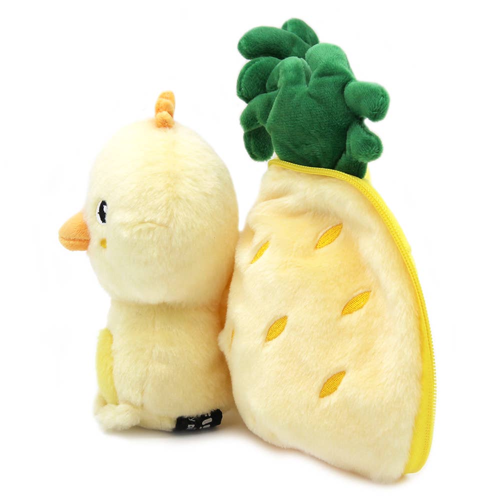 Les Déglingos Peluche Pulcino Ananas 20 cm nascita