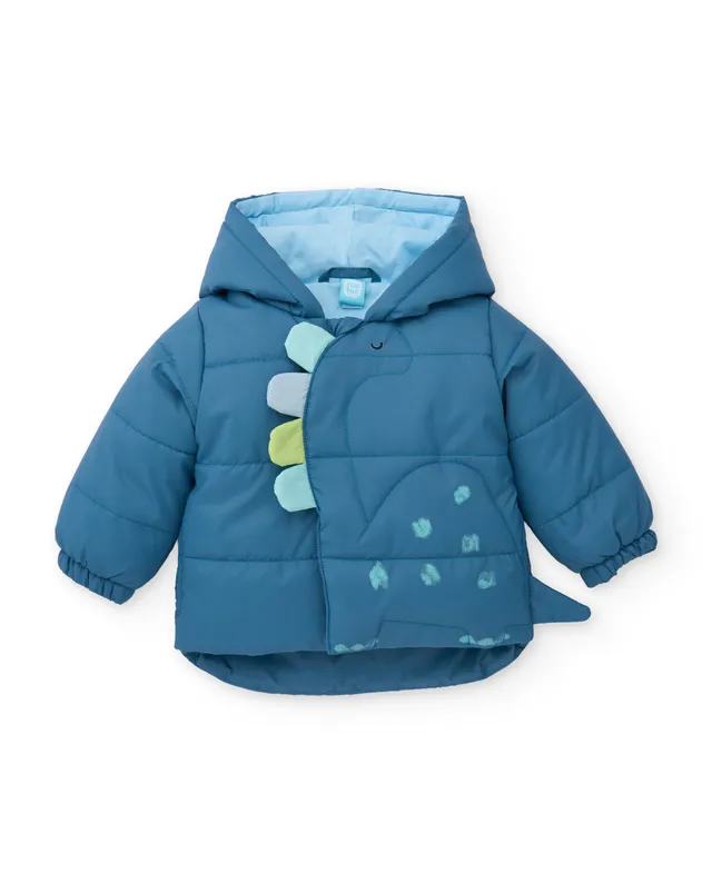TucTuc Cappotti cappotto neonato blu dinosauro con cappuccio