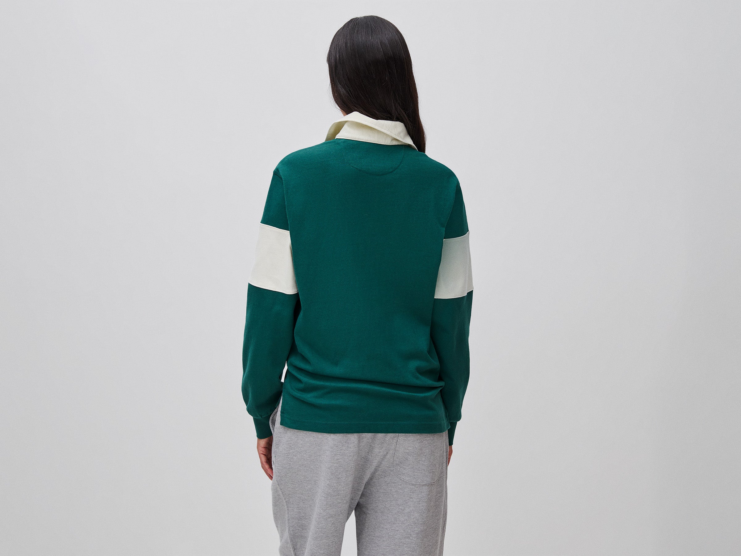 United Colors of Benetton Rugby Polo Verde Scuro Cotone