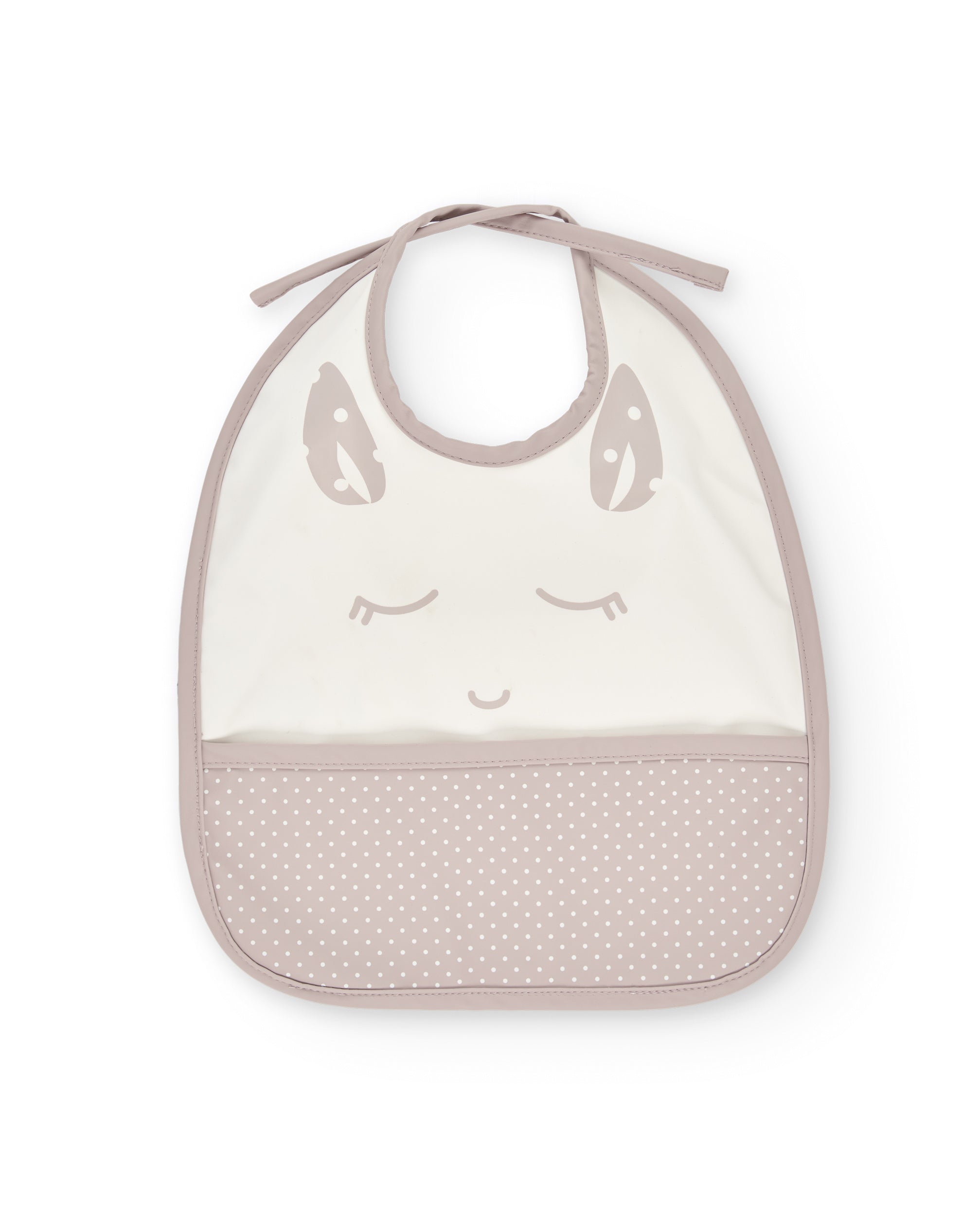 TucTuc Accessori Bavaglino Beige Impermeabile con Tasca