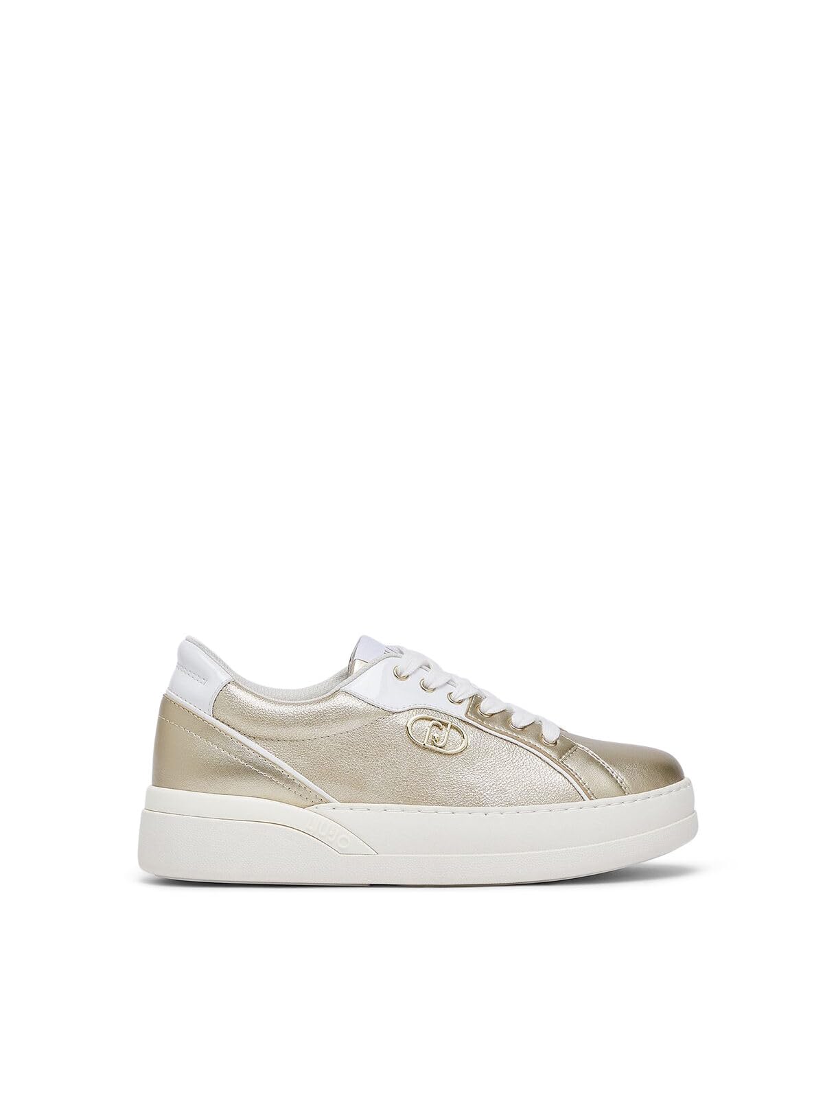 Liu Jo Sneakers Pelle Laminata Oro 35 EU