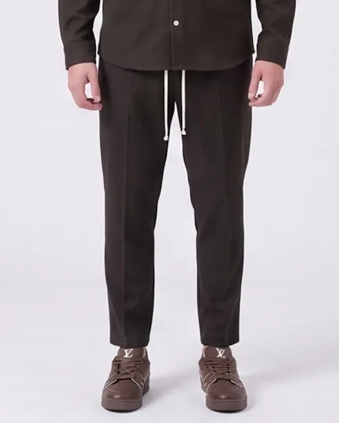 Sottosopra pantalone slim lacci testa di moro taglia S