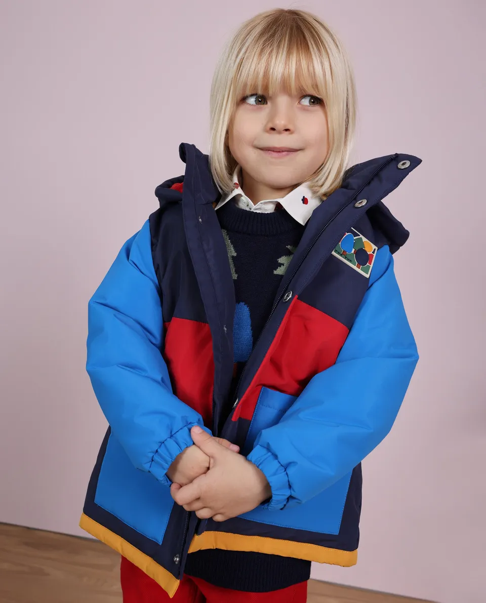 TucTuc Cappotti cappotto blu impermeabile cappuccio bimbo