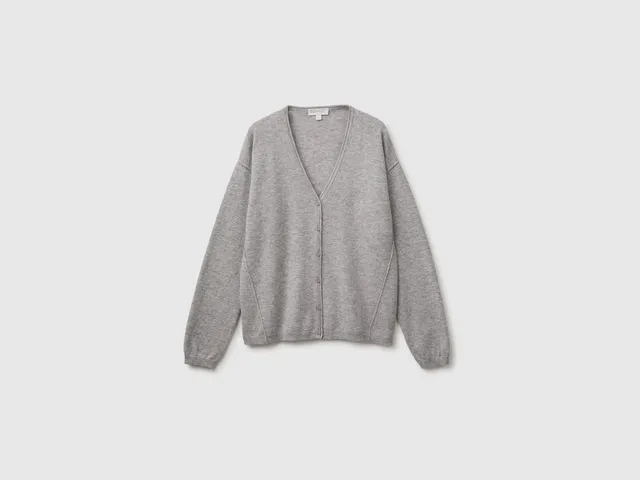 Benetton Cardigan Lana Cashmere Leggero Bottoni Taglia M